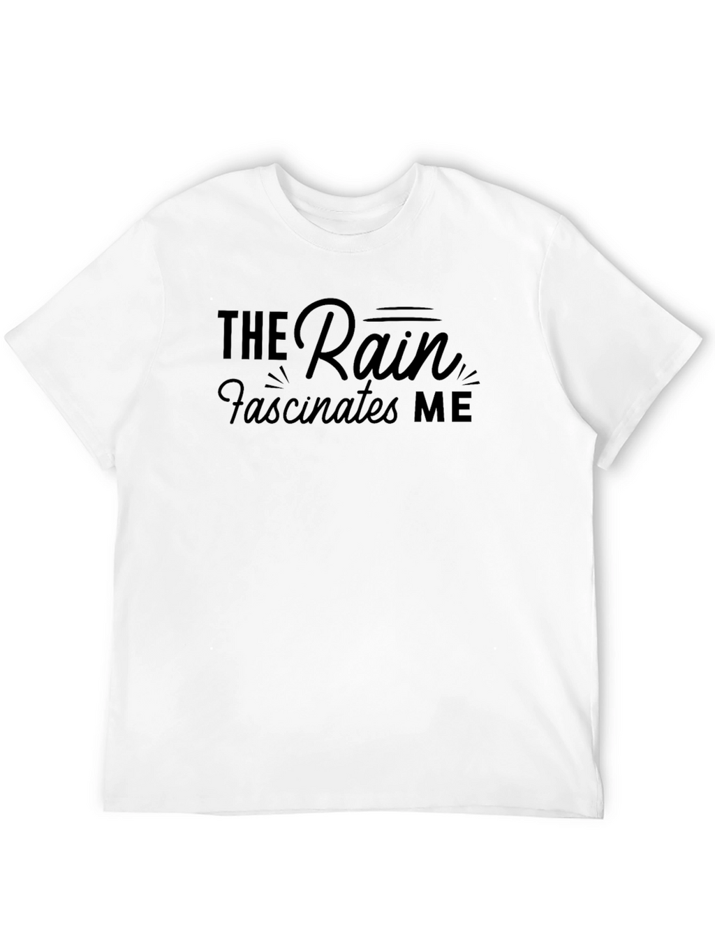 The Rain Fascinates Me Black T-Shirt