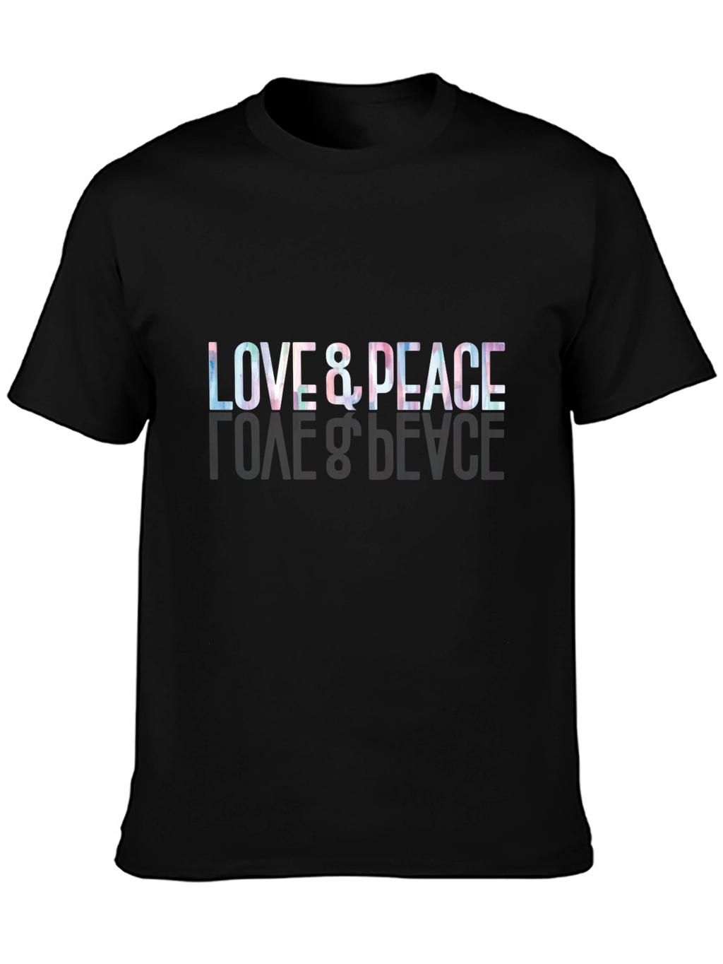 Love & Peace Graphic Black T-Shirt