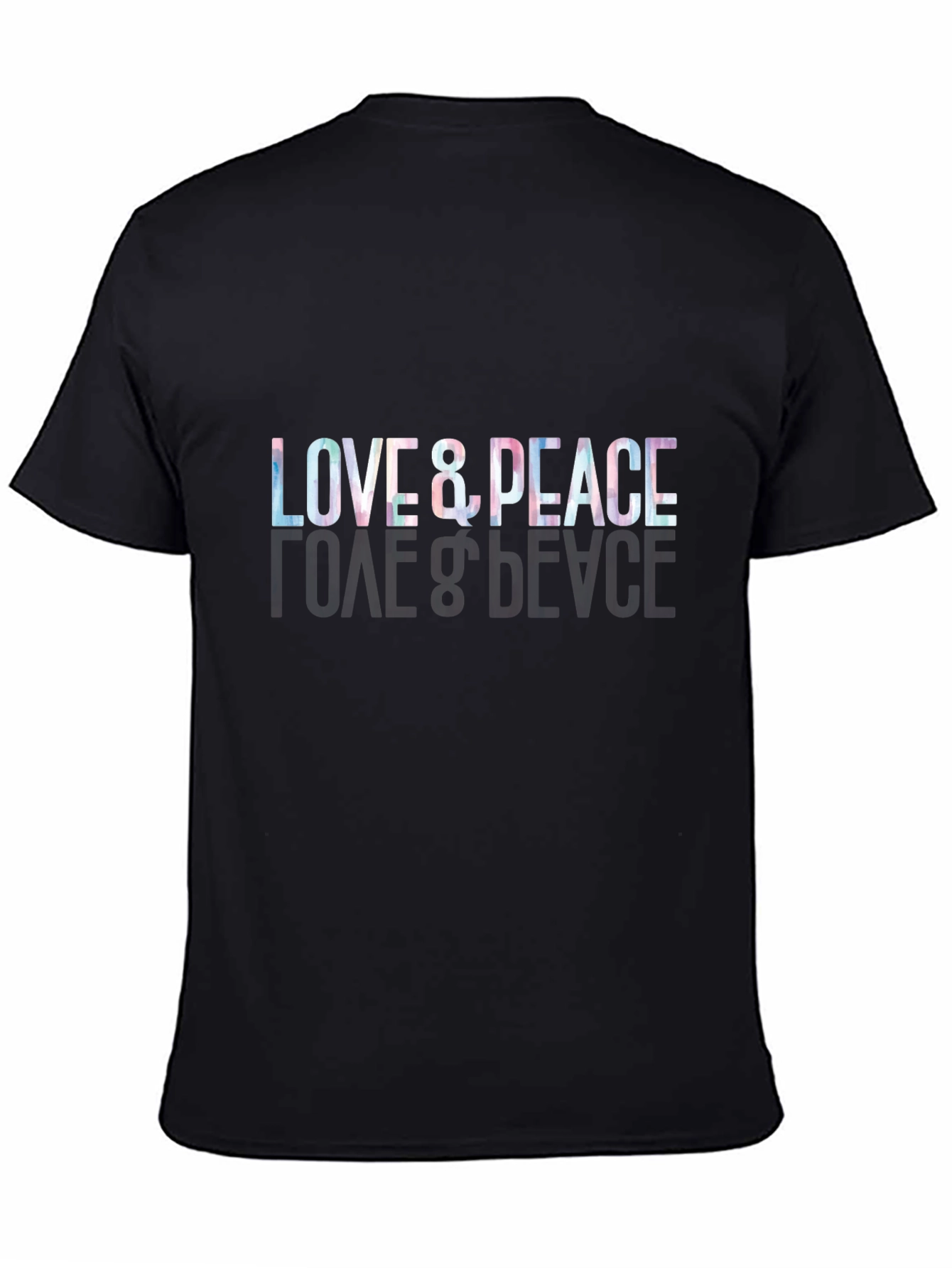 Love & Peace Graphic Black T-Shirt