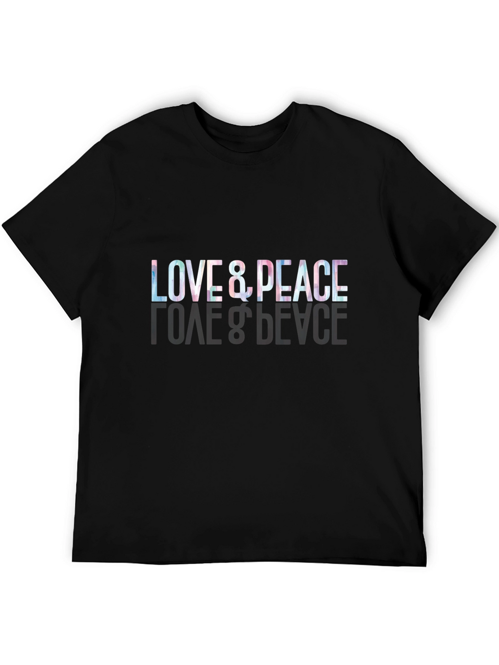 Love & Peace Graphic Black T-Shirt