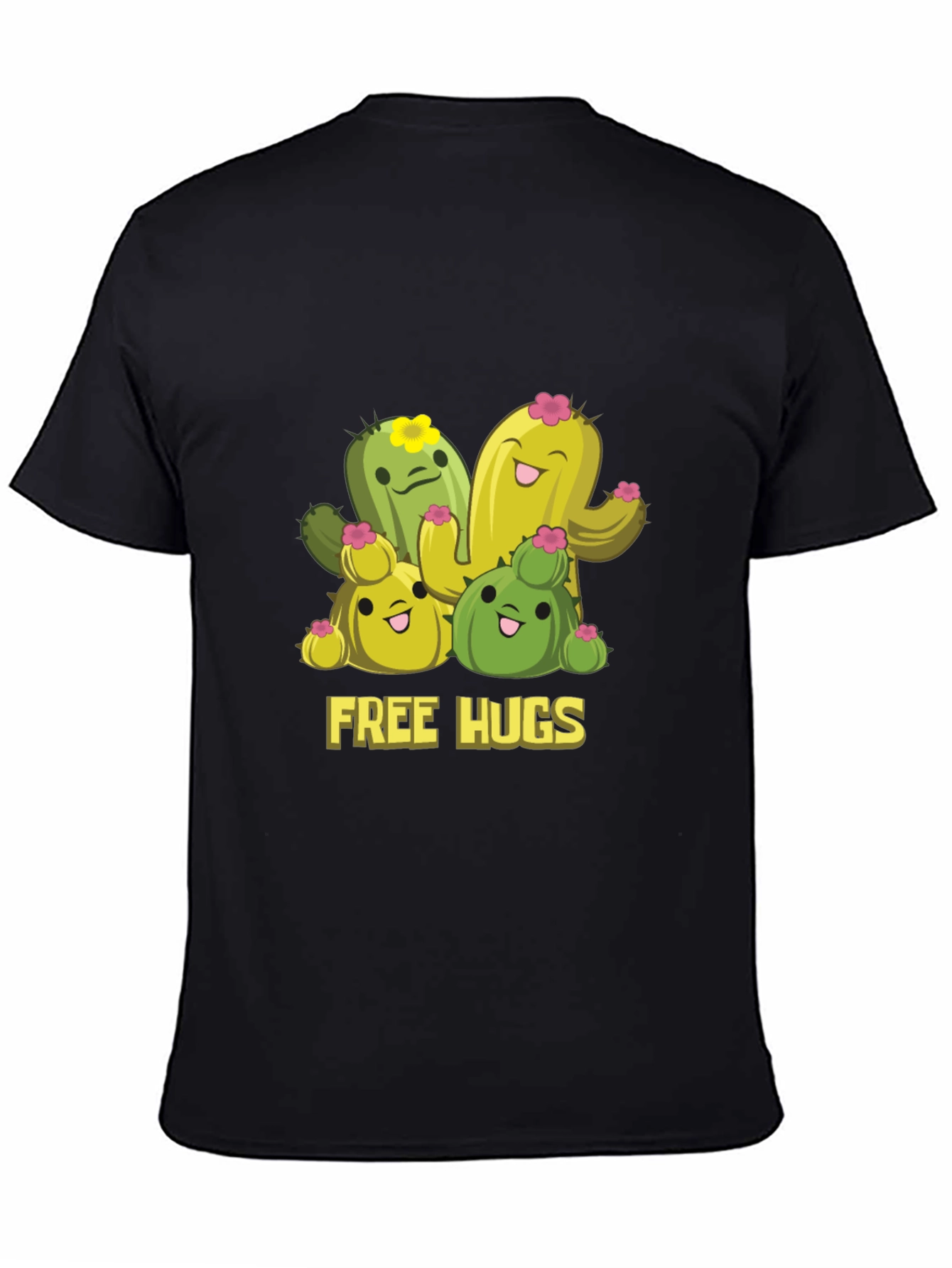 Cute Cactus Free Hugs Graphic T-Shirt