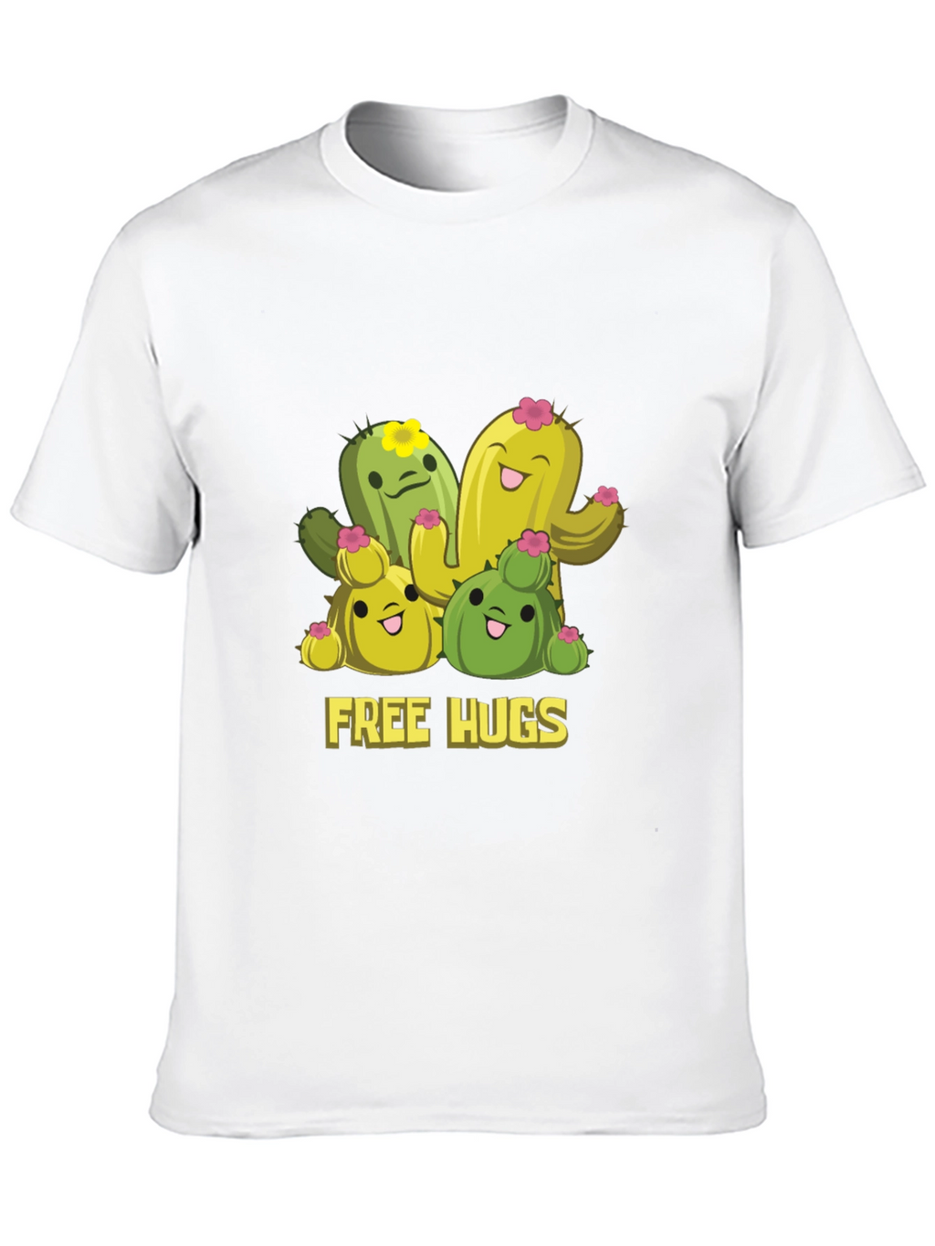 Cute Cactus Free Hugs Graphic T-Shirt