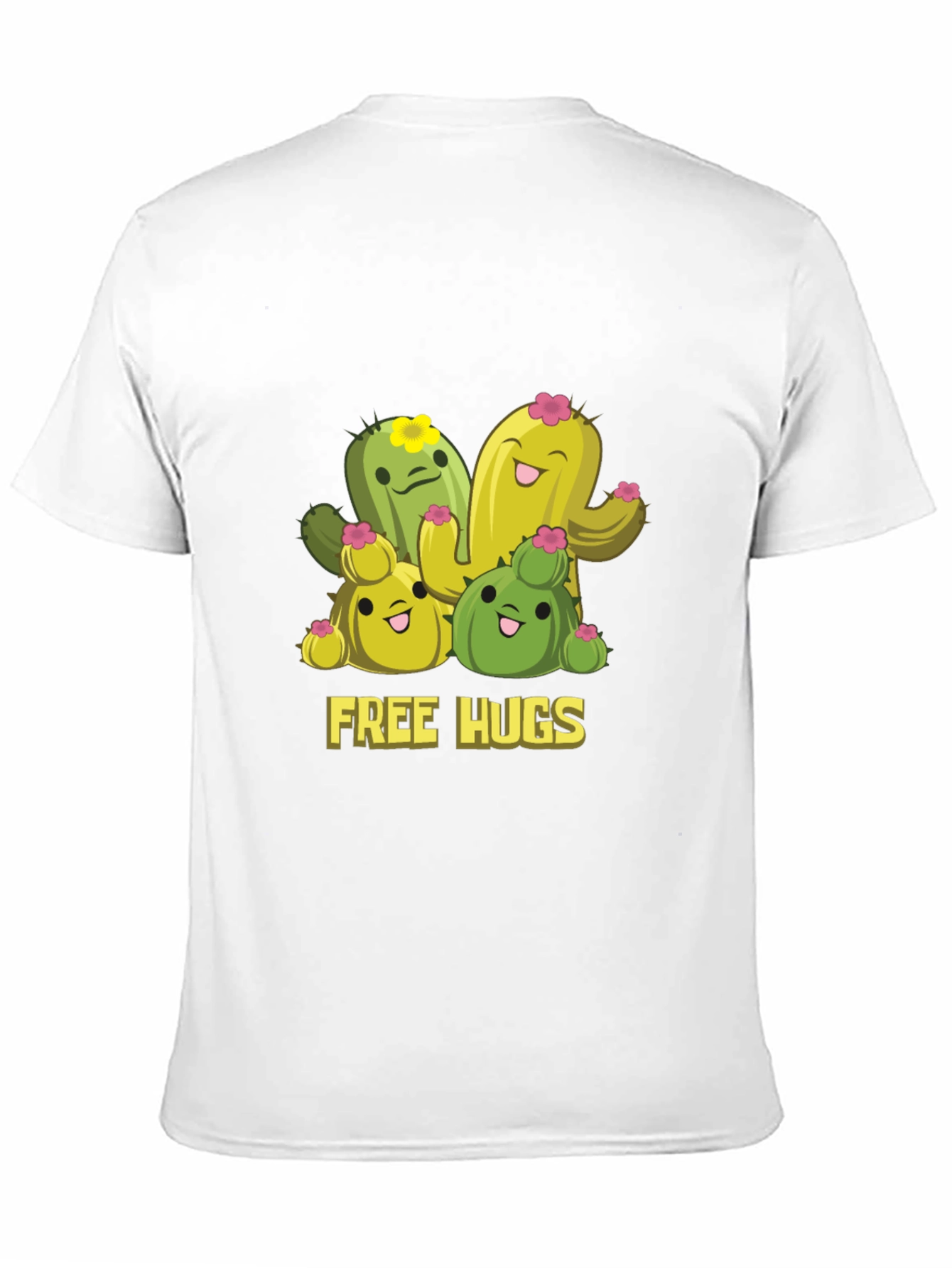 Cute Cactus Free Hugs Graphic T-Shirt