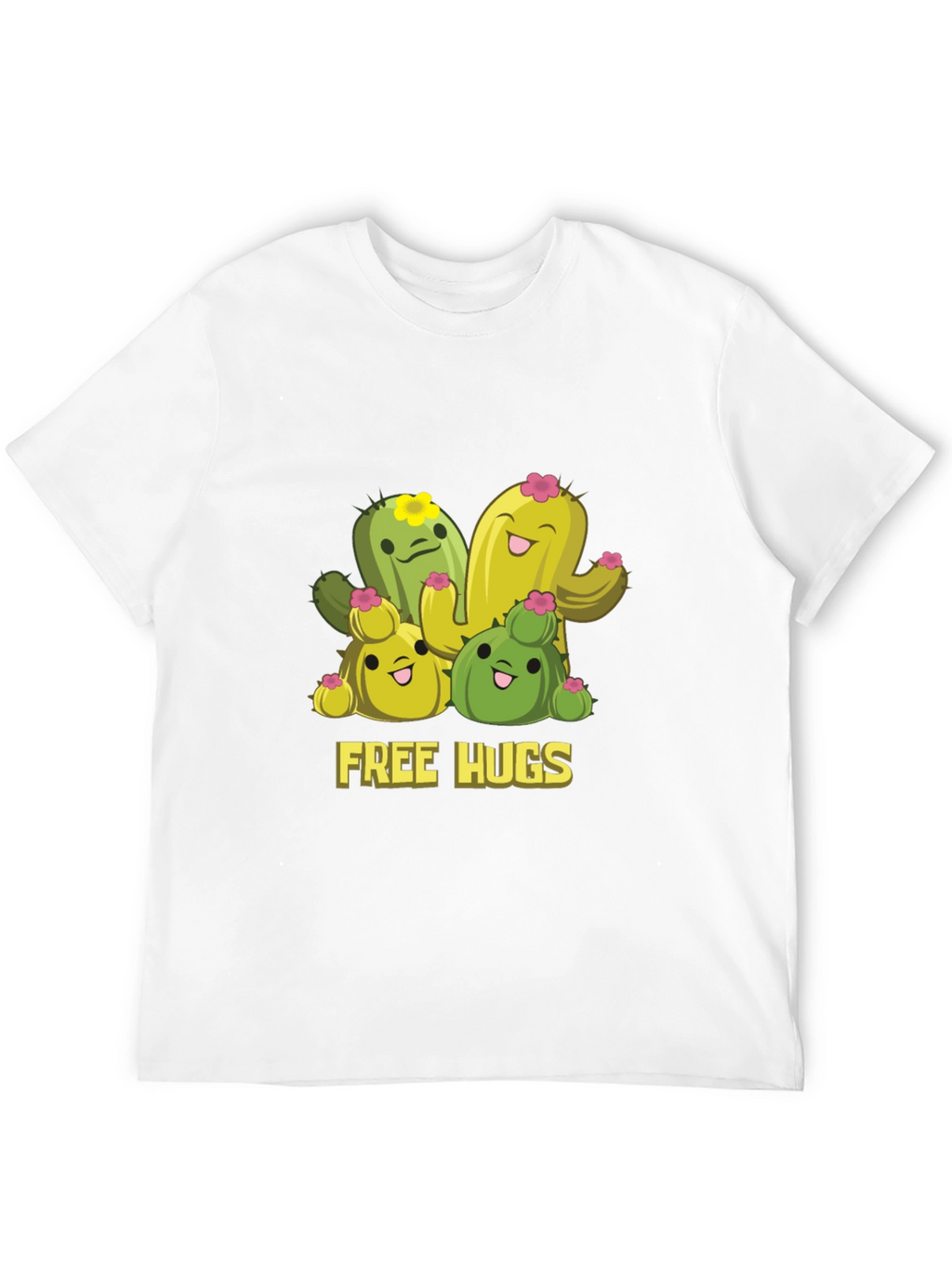 Cute Cactus Free Hugs Graphic T-Shirt