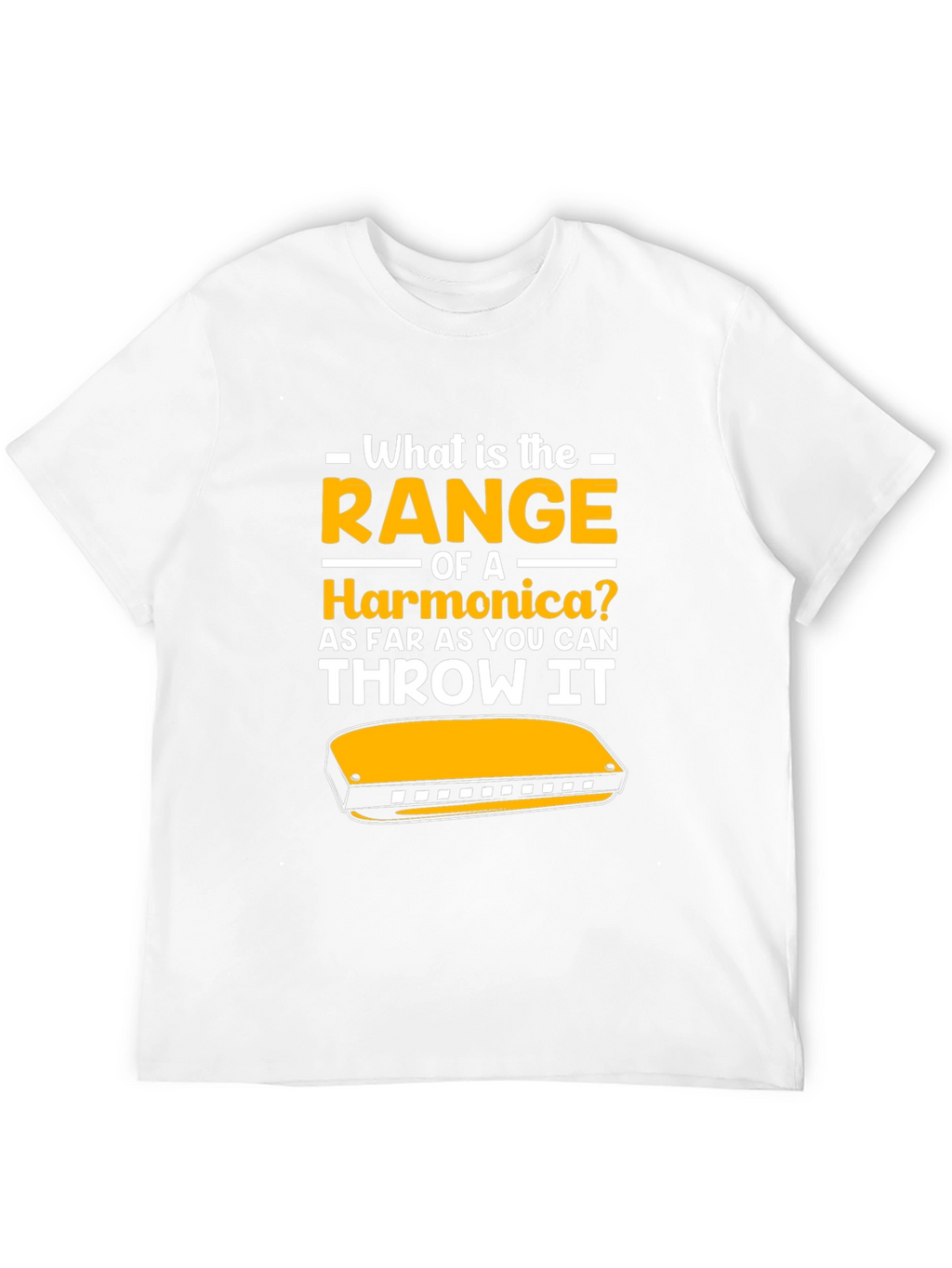 Harmonica Range T-Shirt - Funny Music Gift