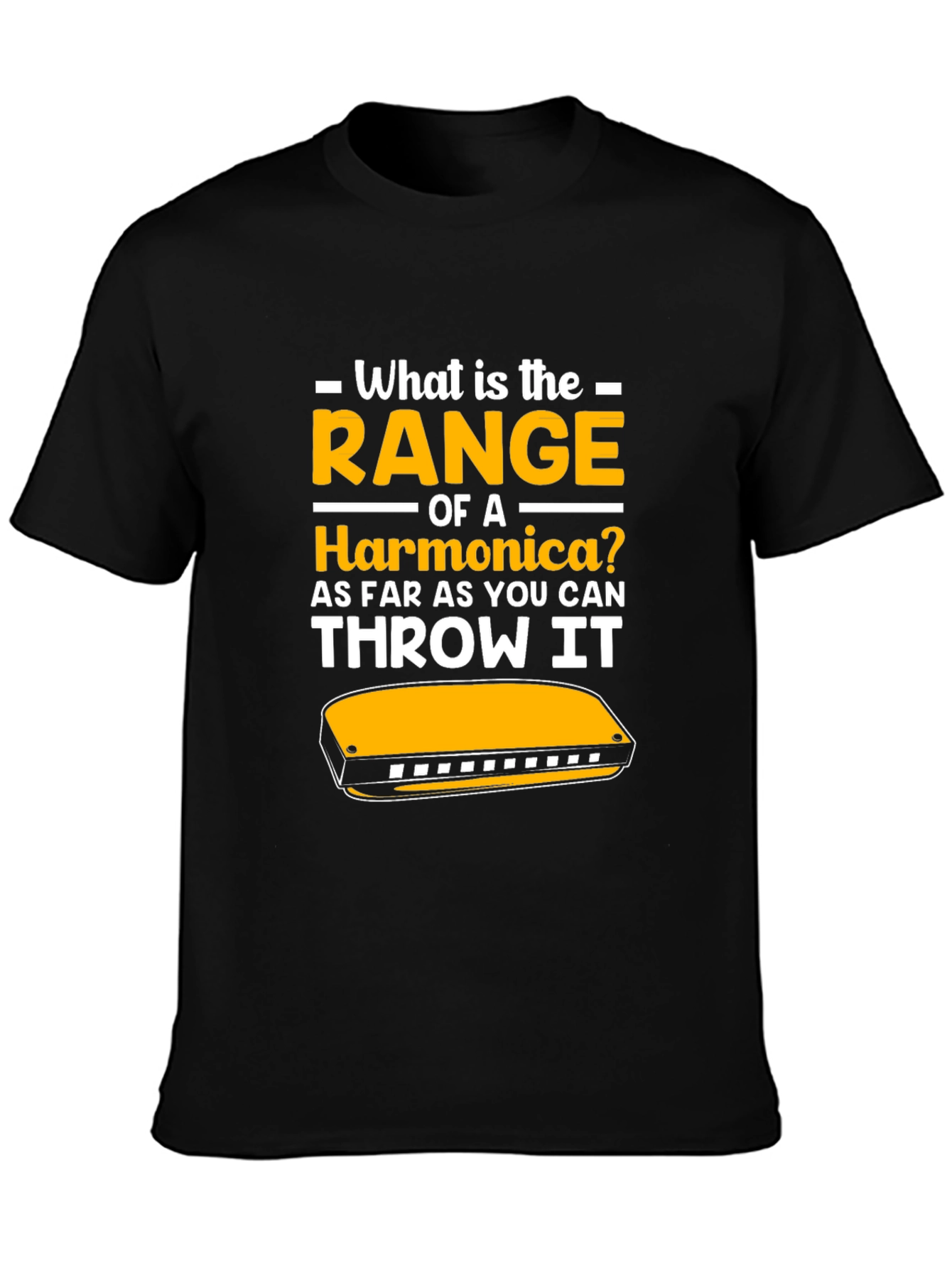 Harmonica Range T-Shirt - Funny Music Gift