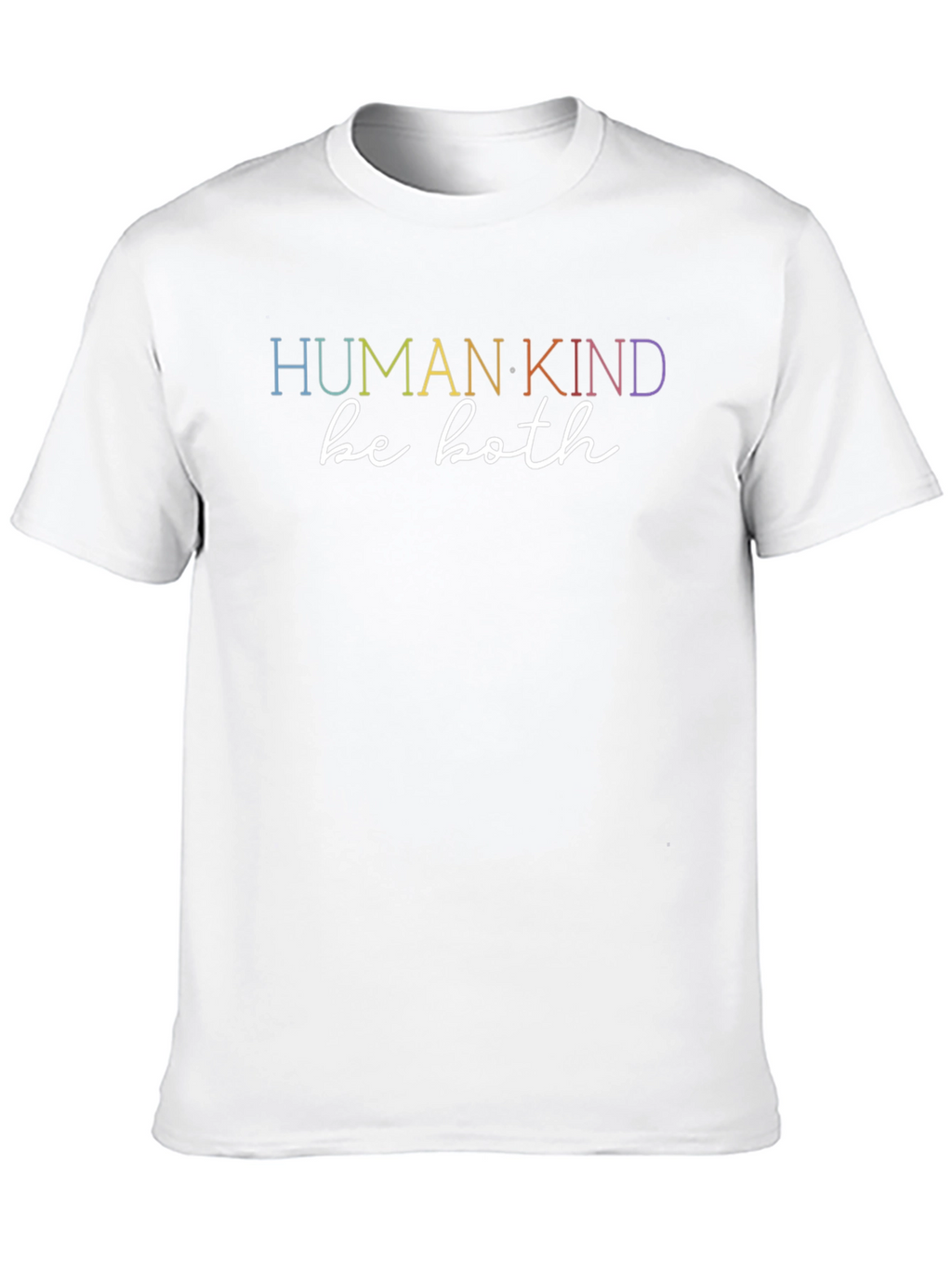 Human Kind Be Both T-Shirt - Black Casual Tee