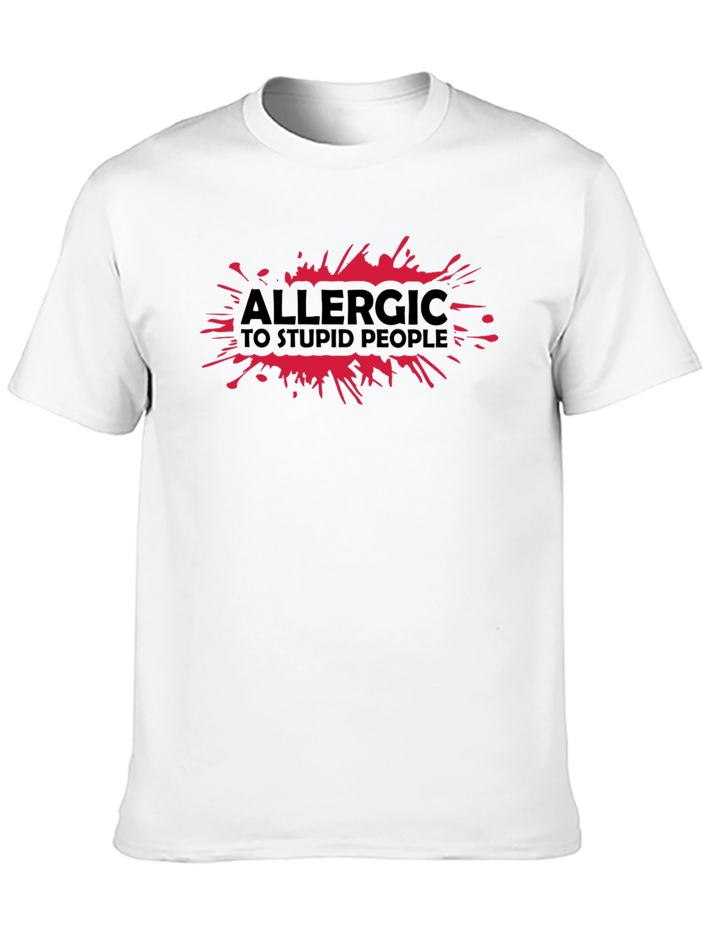 Allergic to Stupid People Black T-Shirt
