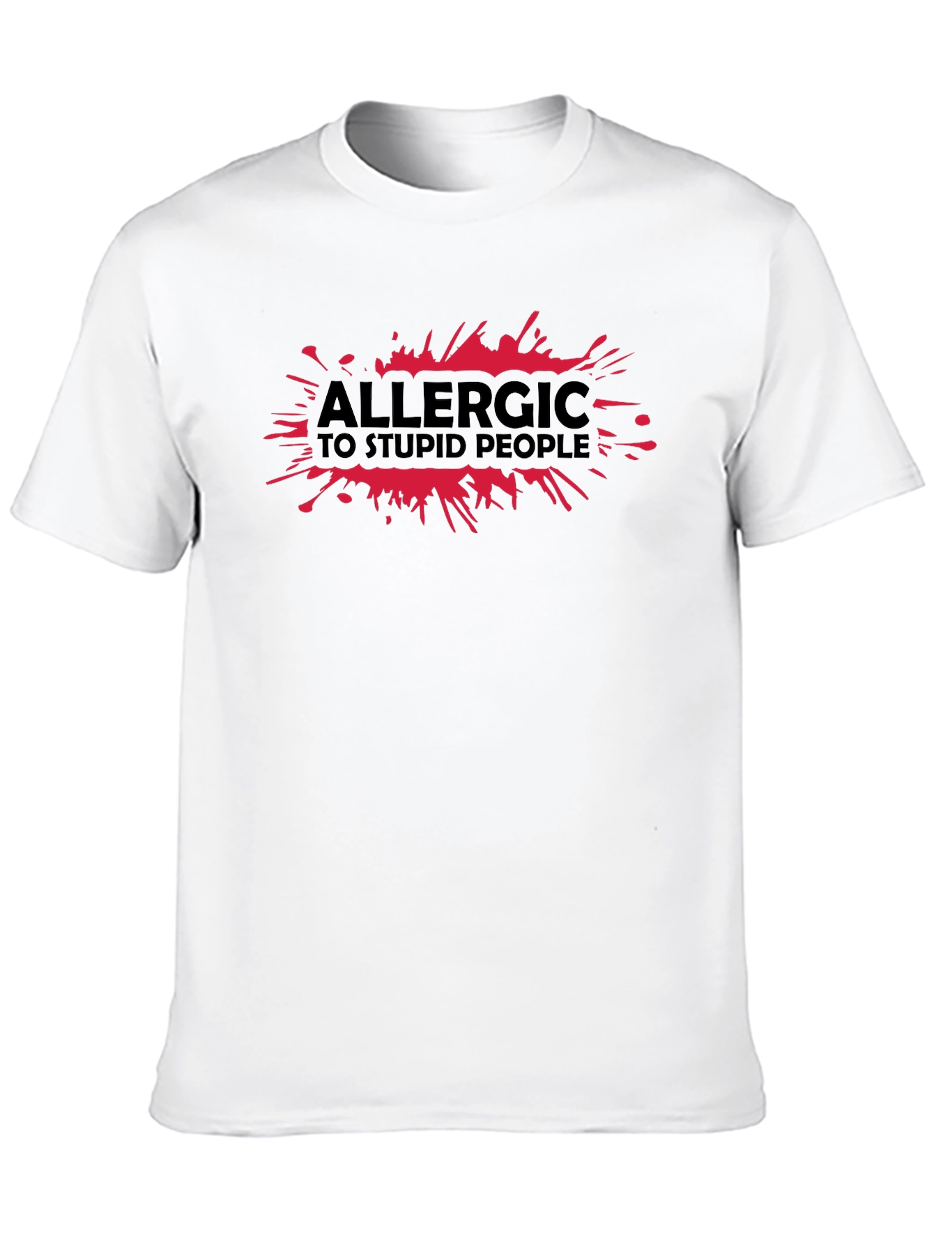 Allergic to Stupid People Black T-Shirt