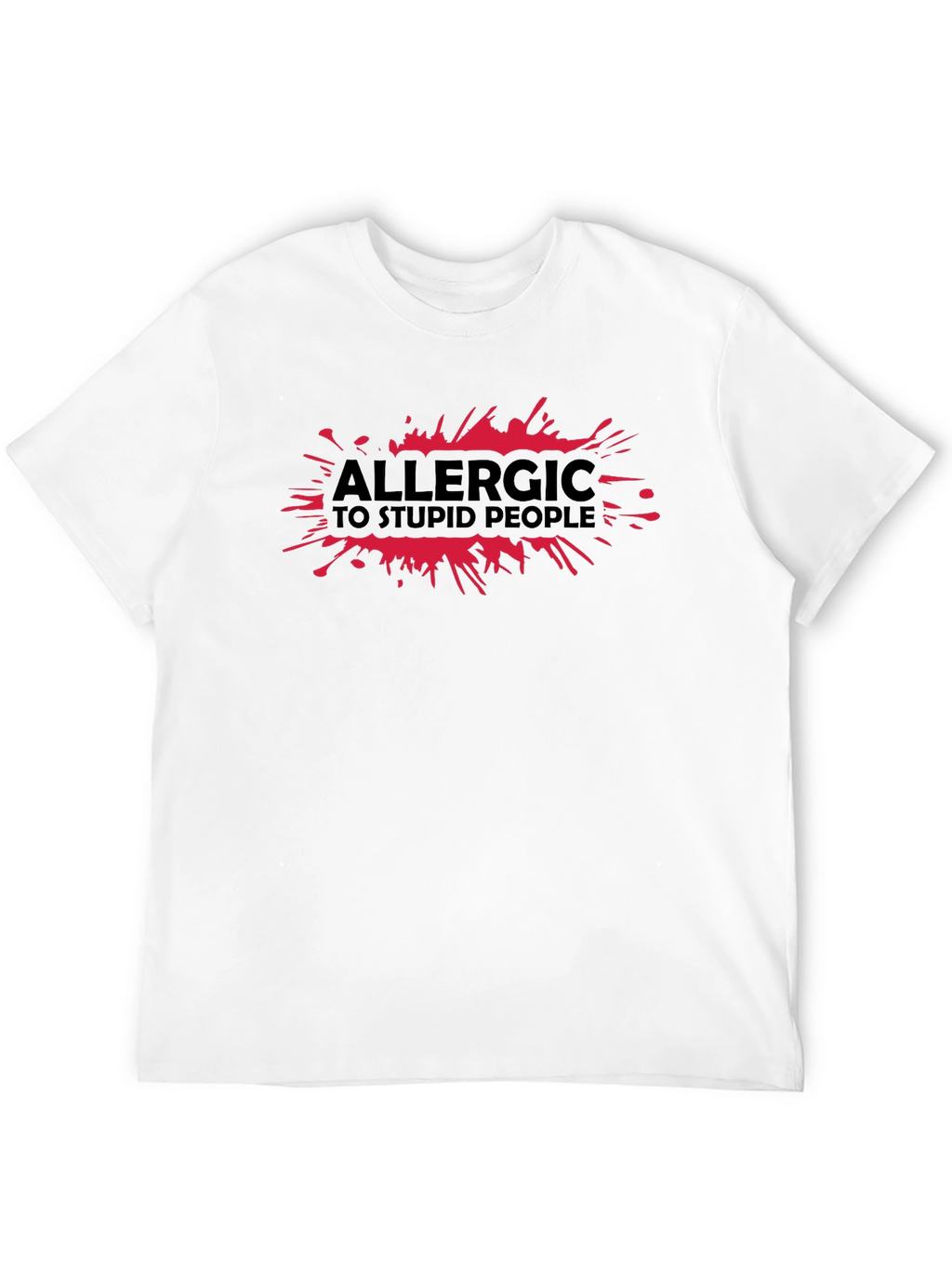 Allergic to Stupid People Black T-Shirt