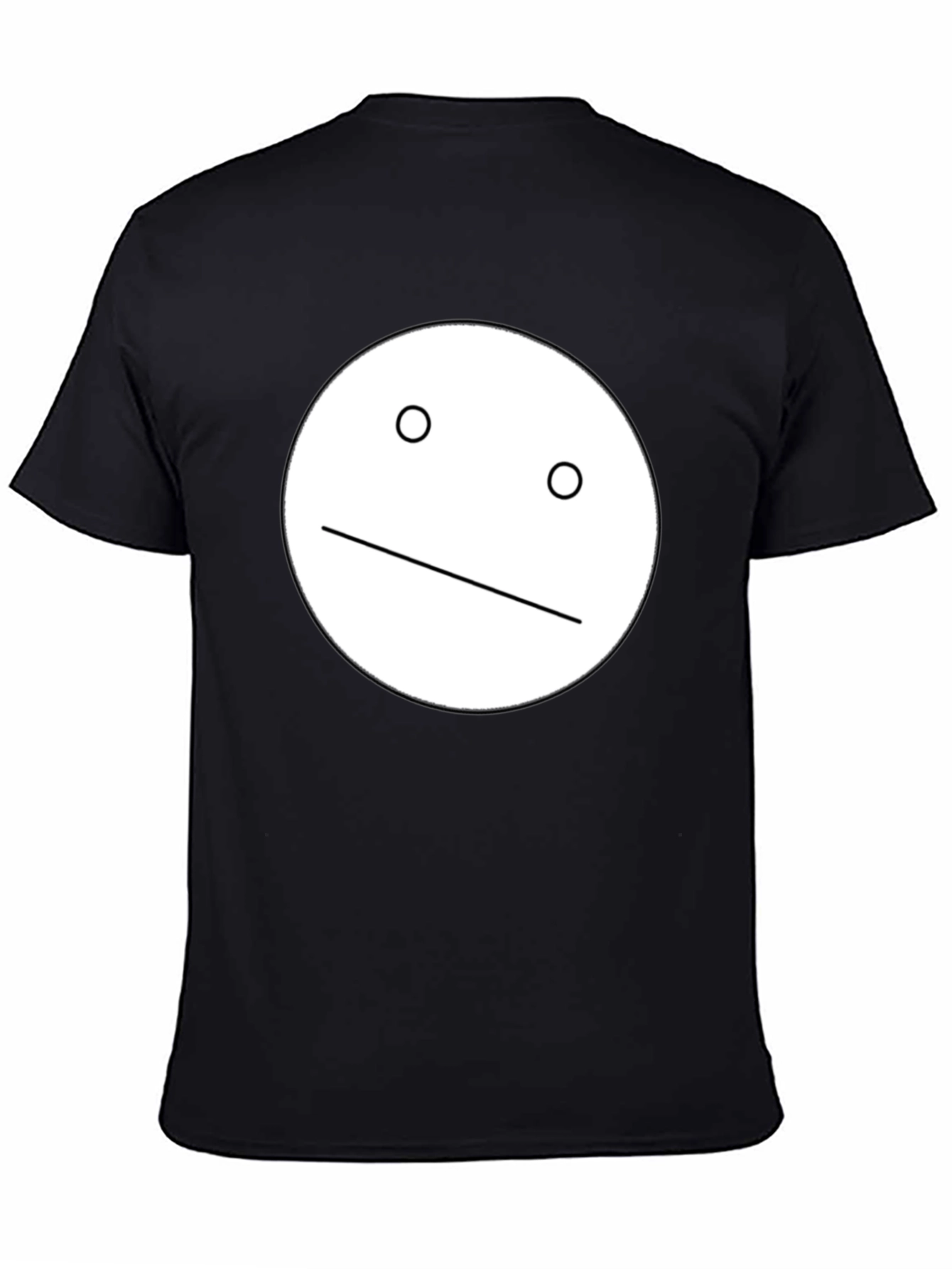 Minimalist Face Graphic Black T-Shirt