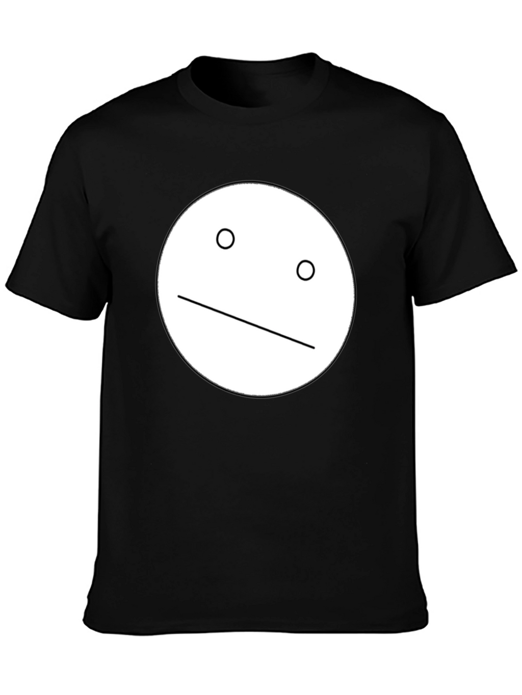 Minimalist Face Graphic Black T-Shirt
