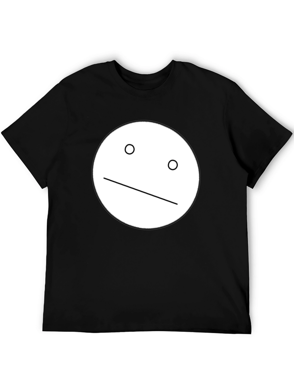 Minimalist Face Graphic Black T-Shirt