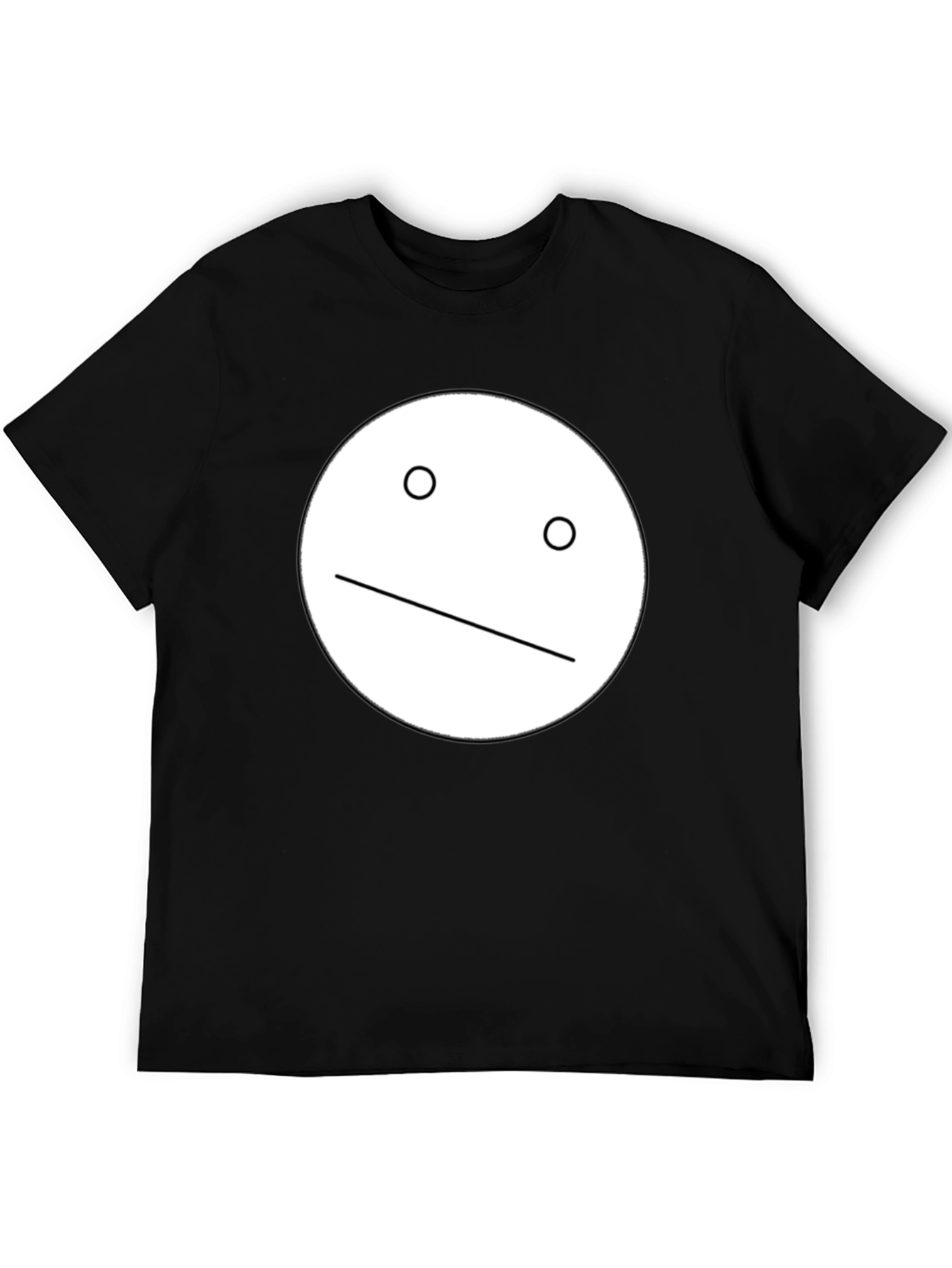 Minimalist Face Graphic Black T-Shirt
