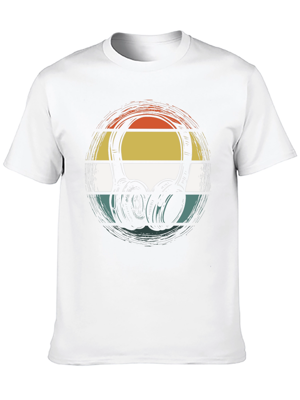 Retro Headphones Graphic Tee - Classic Style