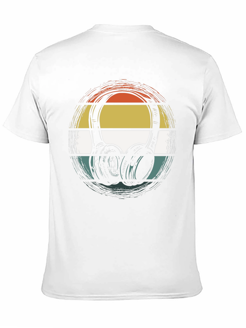 Retro Headphones Graphic Tee - Classic Style