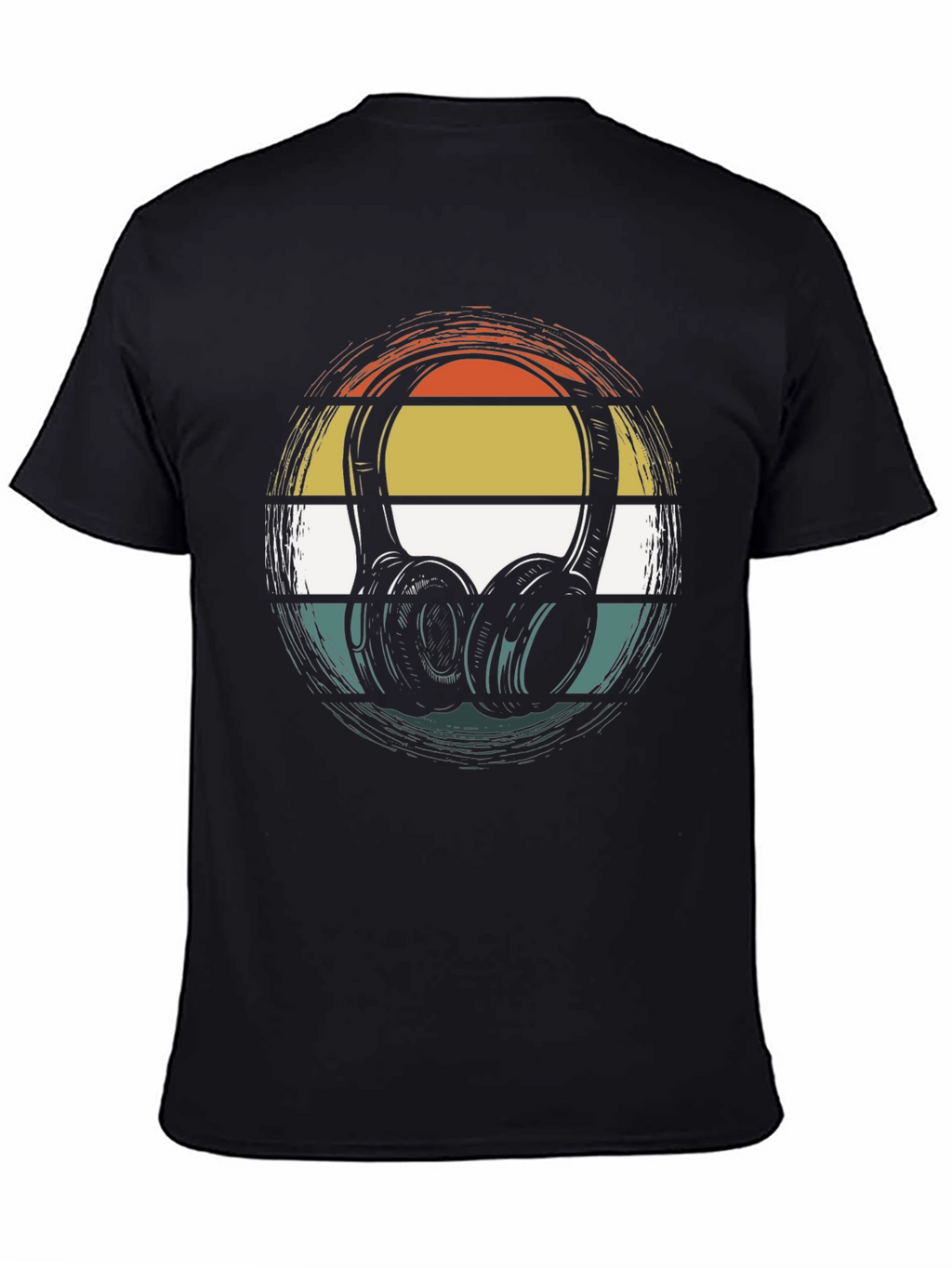 Retro Headphones Graphic Tee - Classic Style