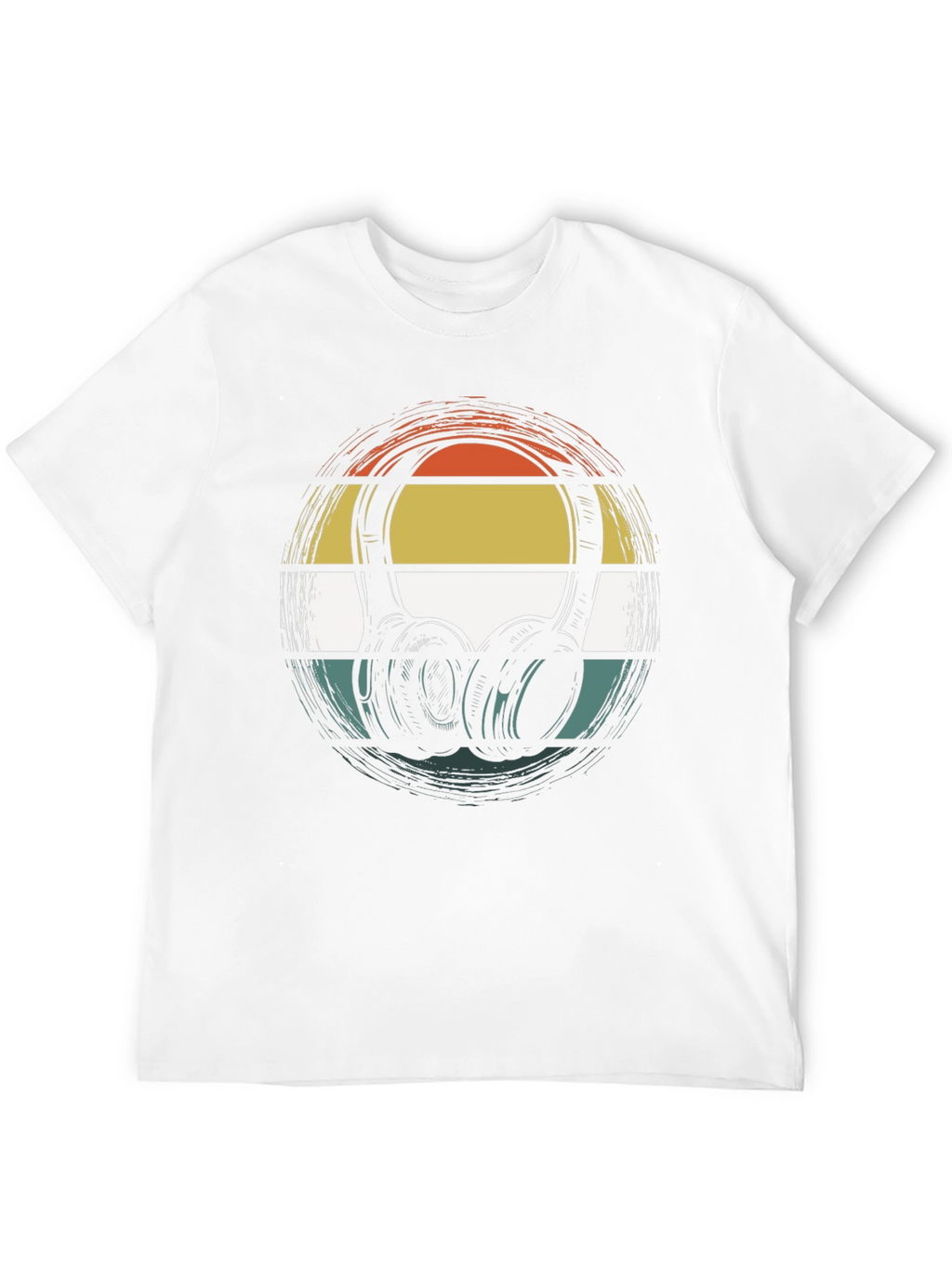 Retro Headphones Graphic Tee - Classic Style