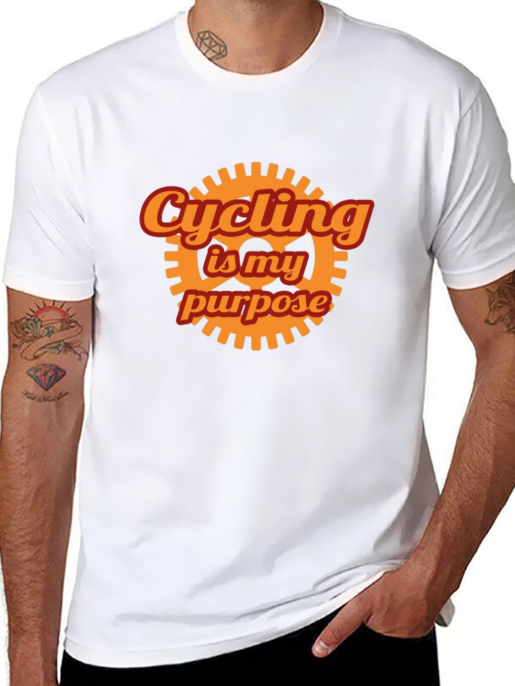 Cycling is My Purpose Graphic Tee - Black
