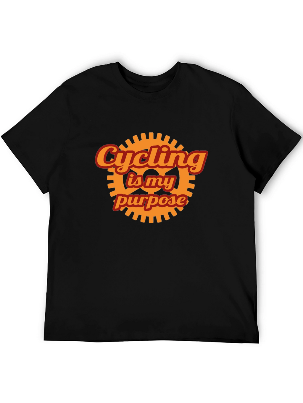 Cycling is My Purpose Graphic Tee - Black