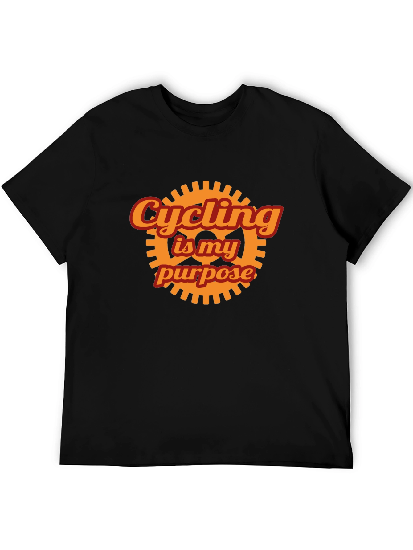 Cycling is My Purpose Graphic Tee - Black