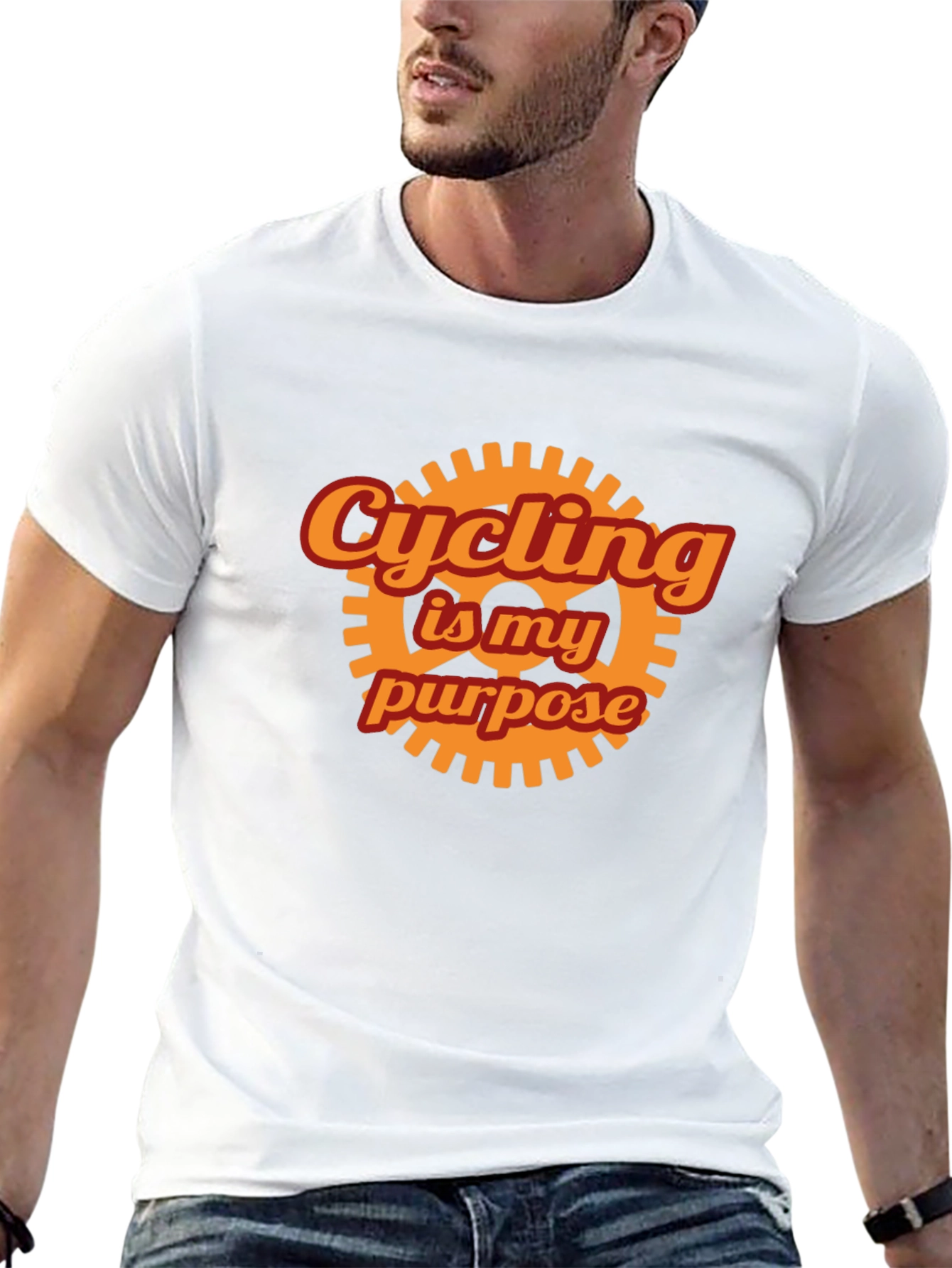 Cycling is My Purpose Graphic Tee - Black
