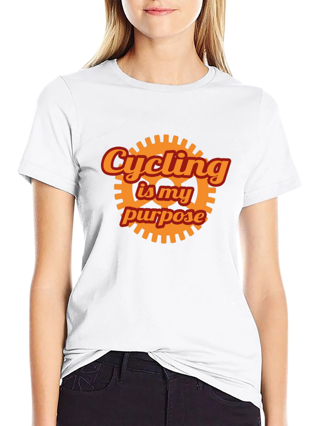 Cycling is My Purpose Graphic Tee - Black