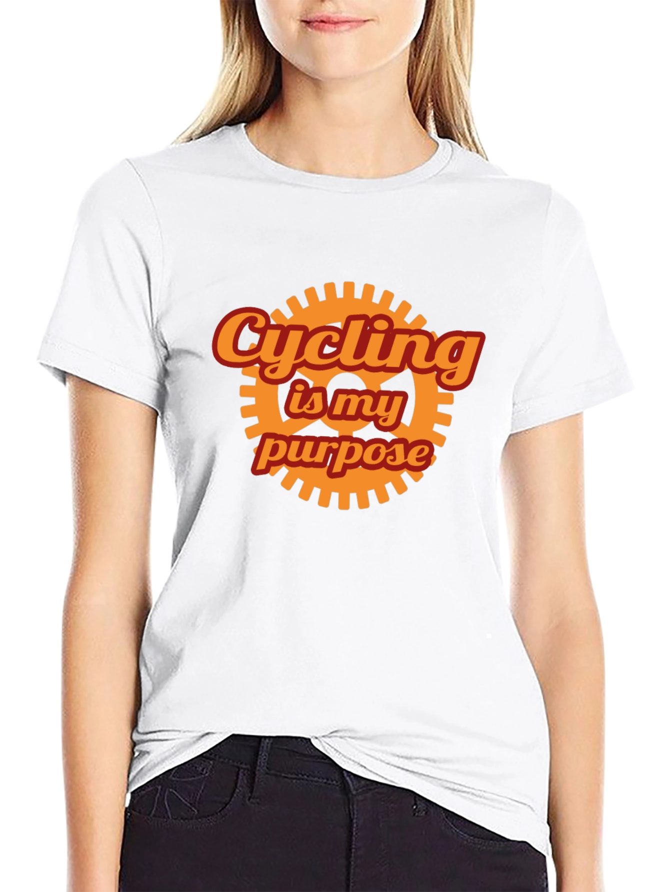 Cycling is My Purpose Graphic Tee - Black
