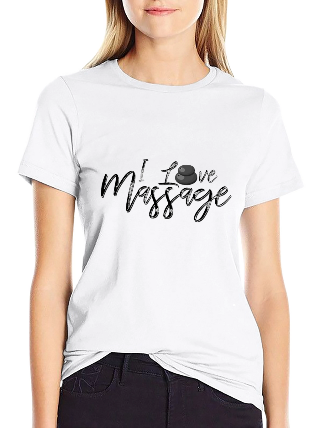 I Love Massage Black T-Shirt