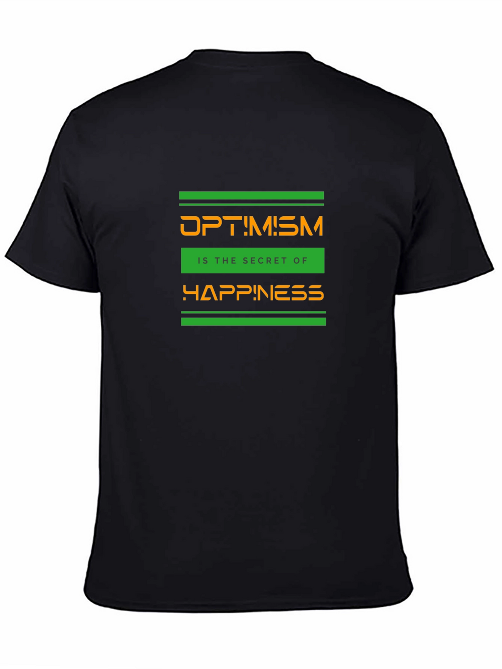 Optimism Graphic T-Shirt - Secret of Happiness - Black