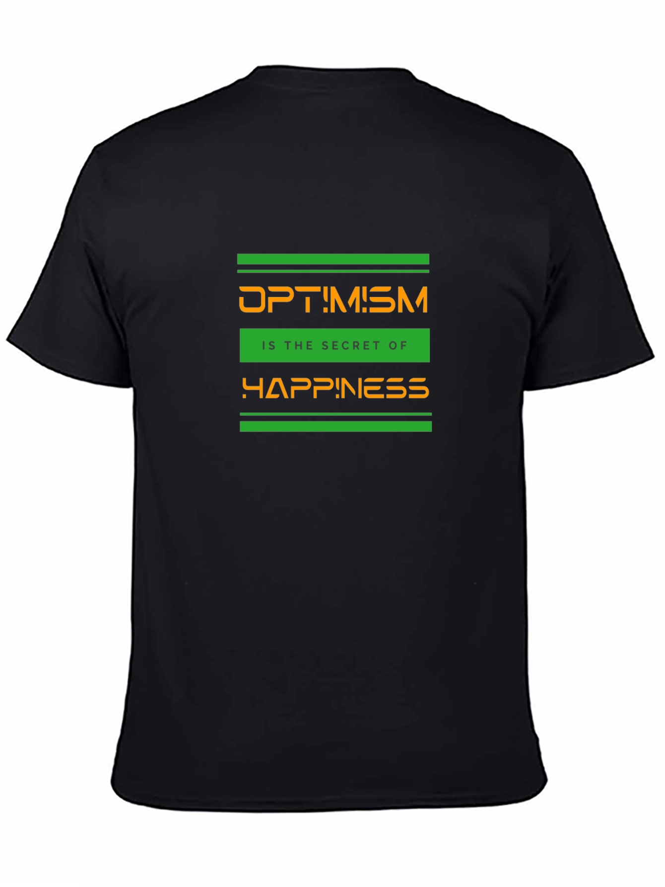 Optimism Graphic T-Shirt - Secret of Happiness - Black