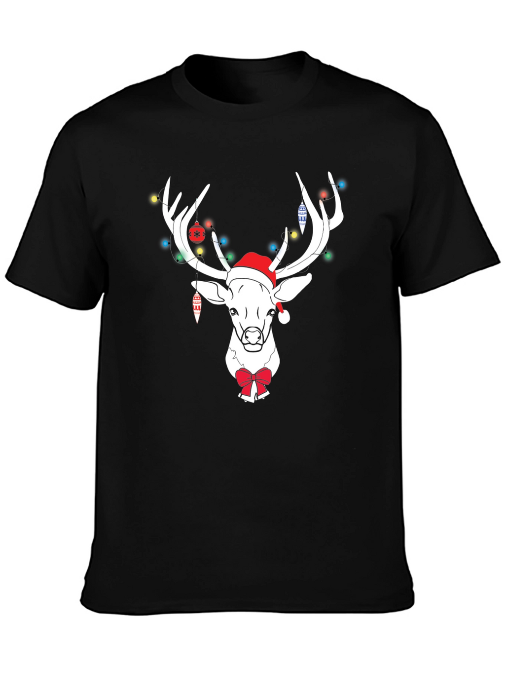 Holiday Deer T-Shirt with Lights & Bow
