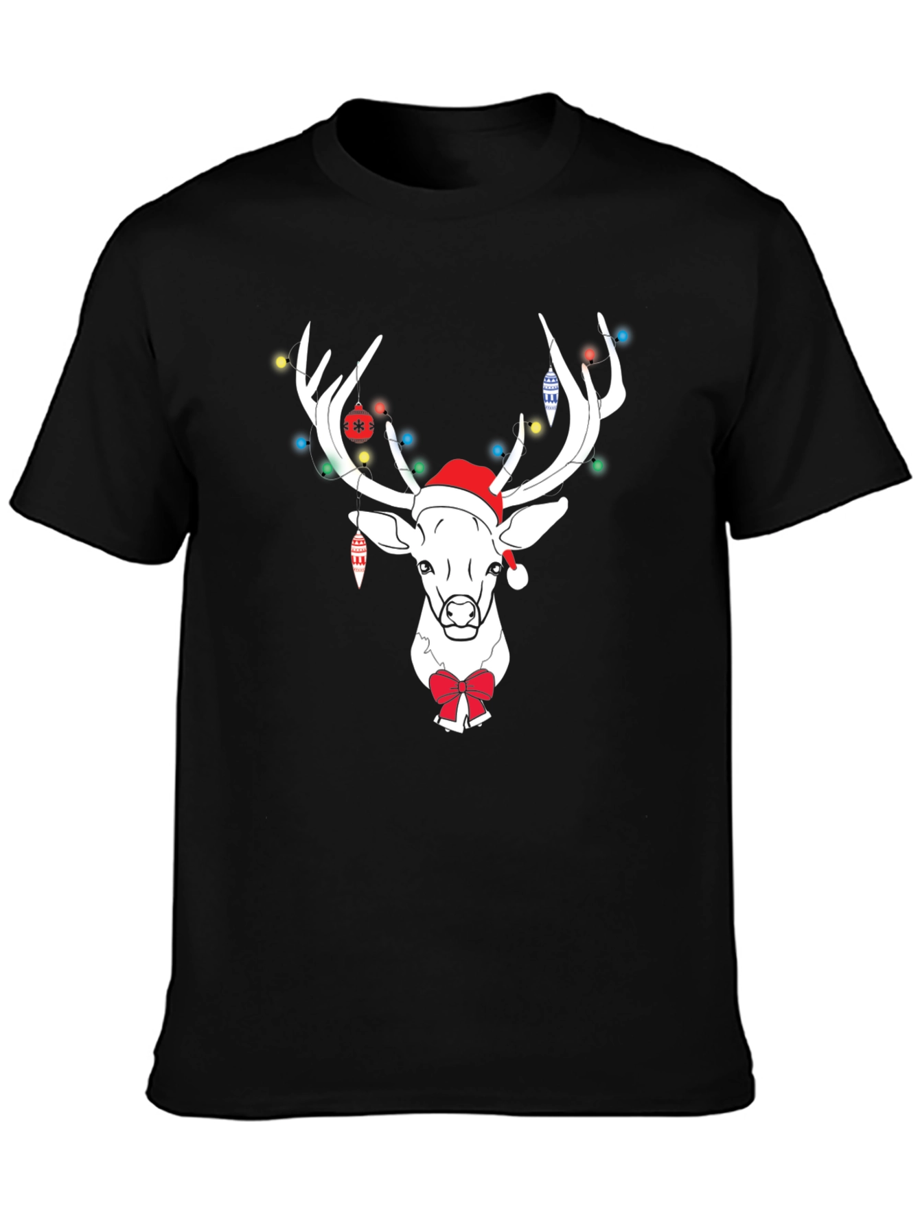 Holiday Deer T-Shirt with Lights & Bow
