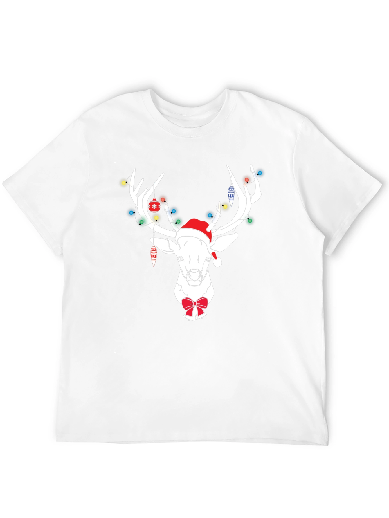 Holiday Deer T-Shirt with Lights & Bow