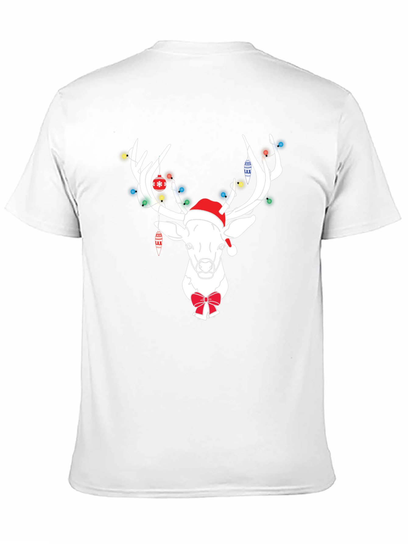 Holiday Deer T-Shirt with Lights & Bow