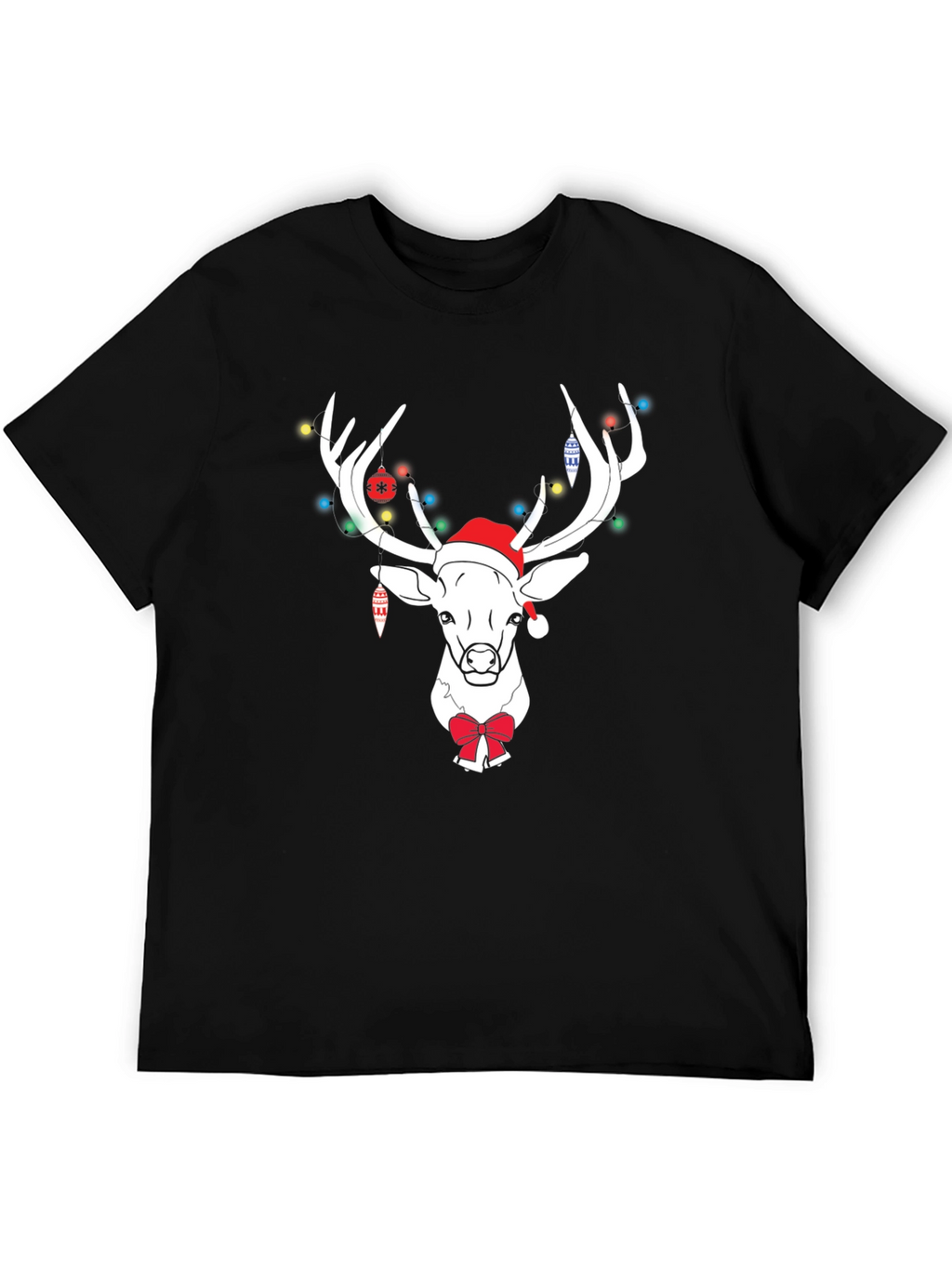 Holiday Deer T-Shirt with Lights & Bow