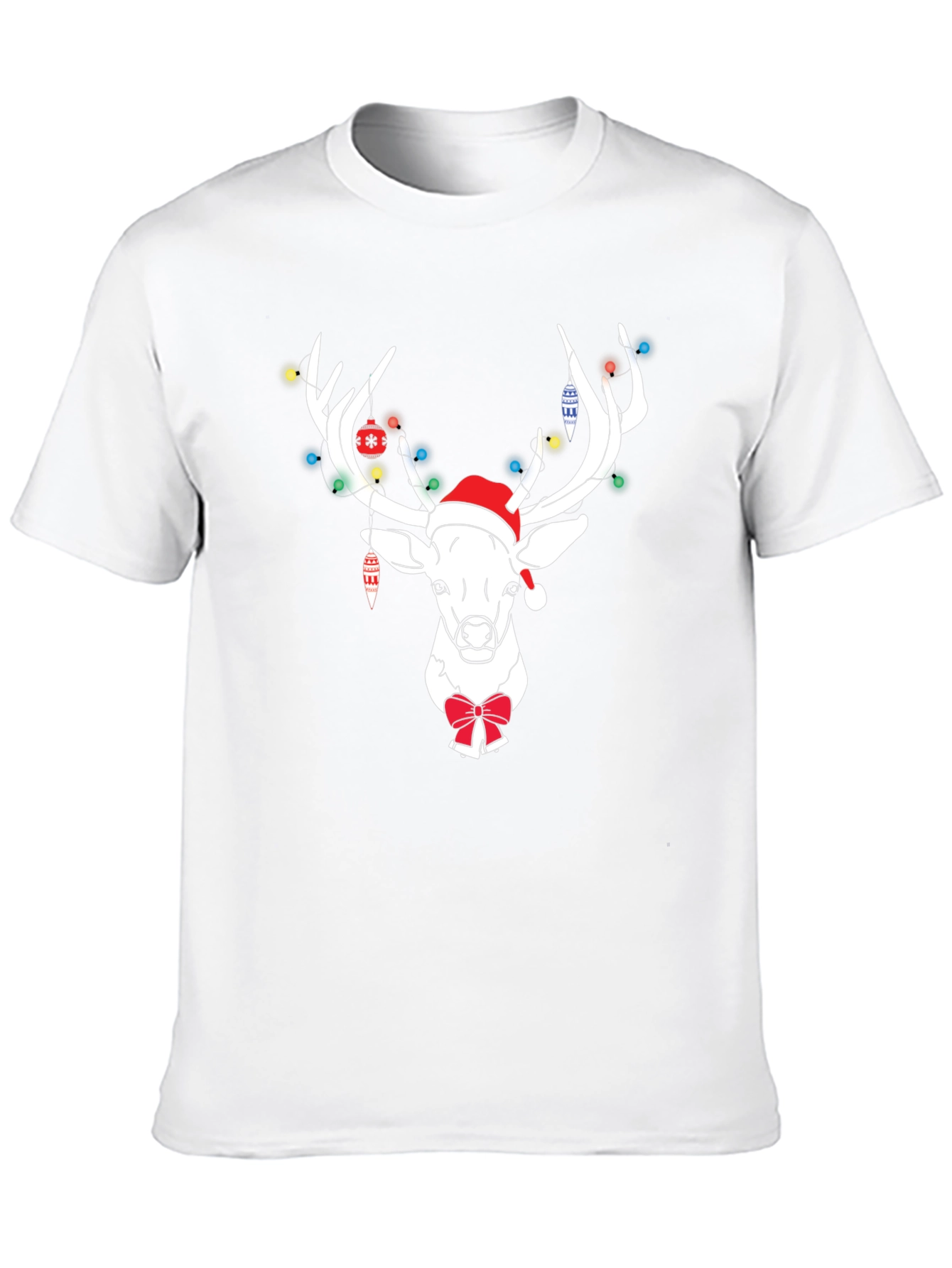 Holiday Deer T-Shirt with Lights & Bow