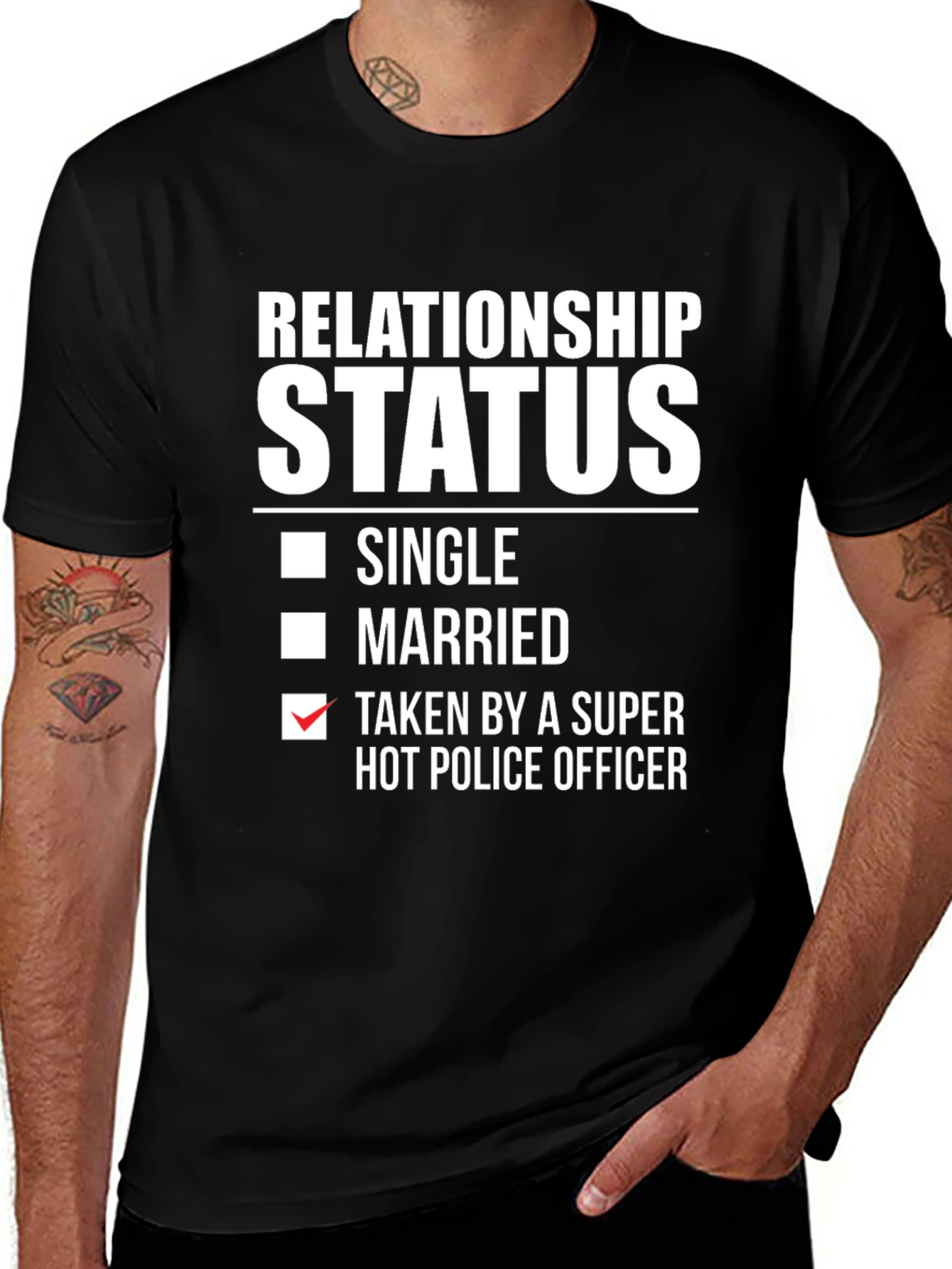 Relationship Status: Taken By Hot Police Officer T-Shirt