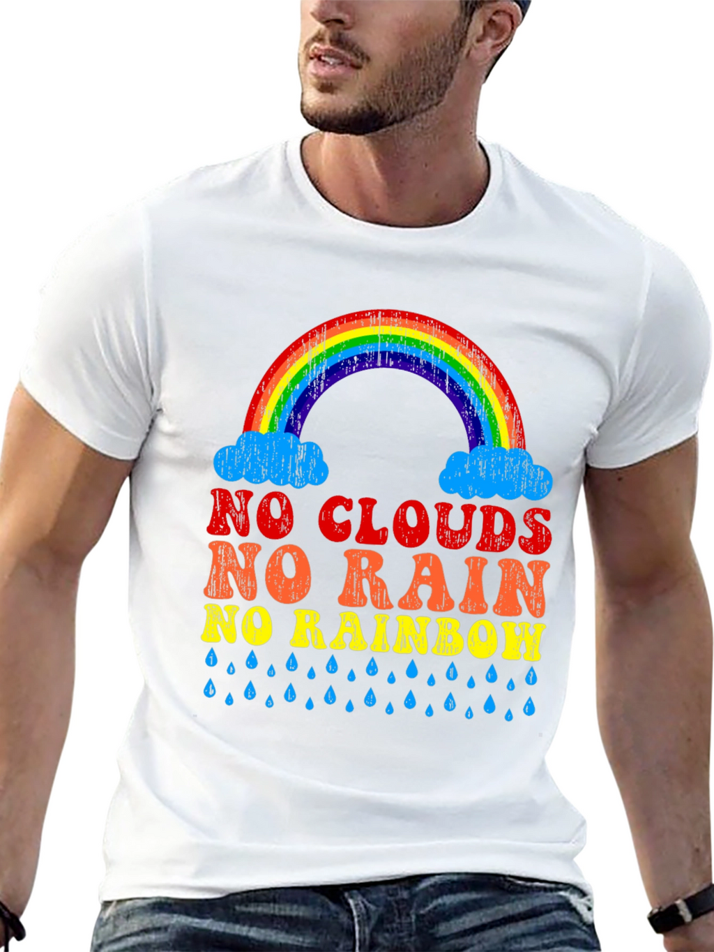 No Clouds No Rain No Rainbow Graphic Tee