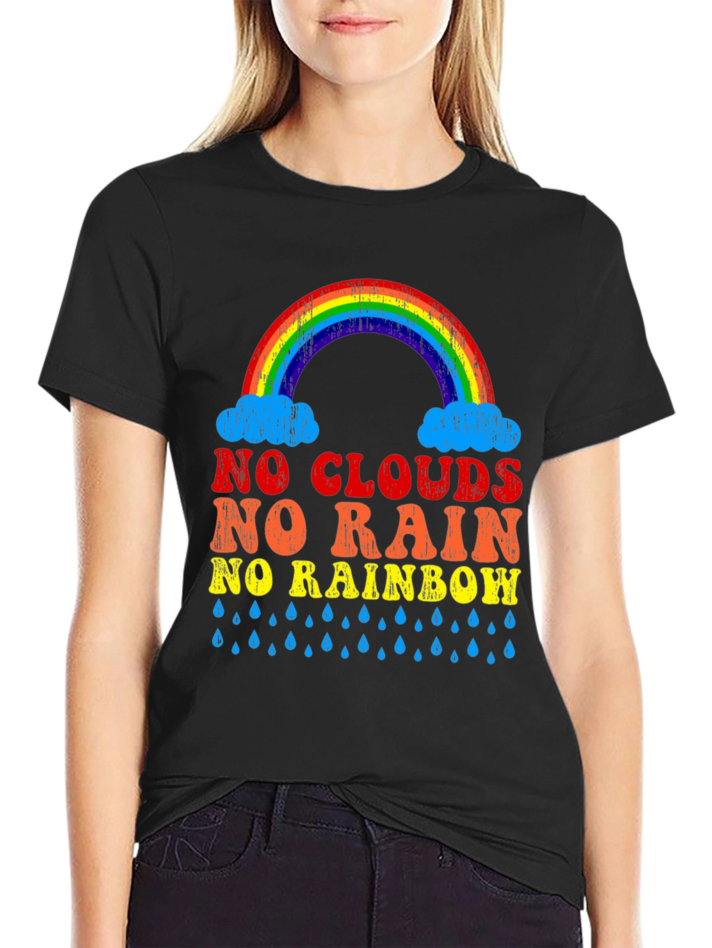 No Clouds No Rain No Rainbow Graphic Tee