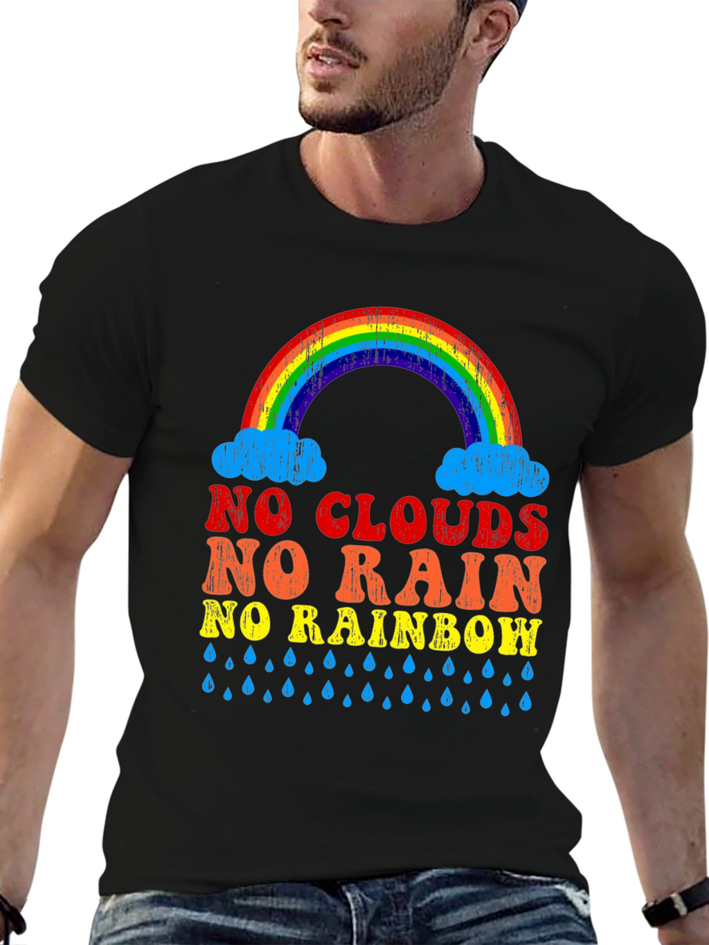 No Clouds No Rain No Rainbow Graphic Tee