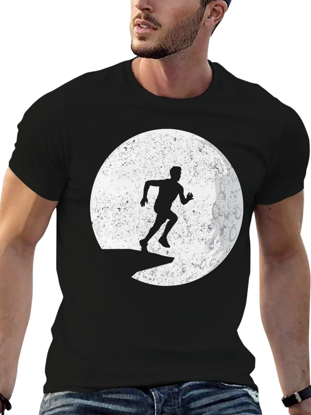 Silhouette Runner Graphic T-Shirt - Black