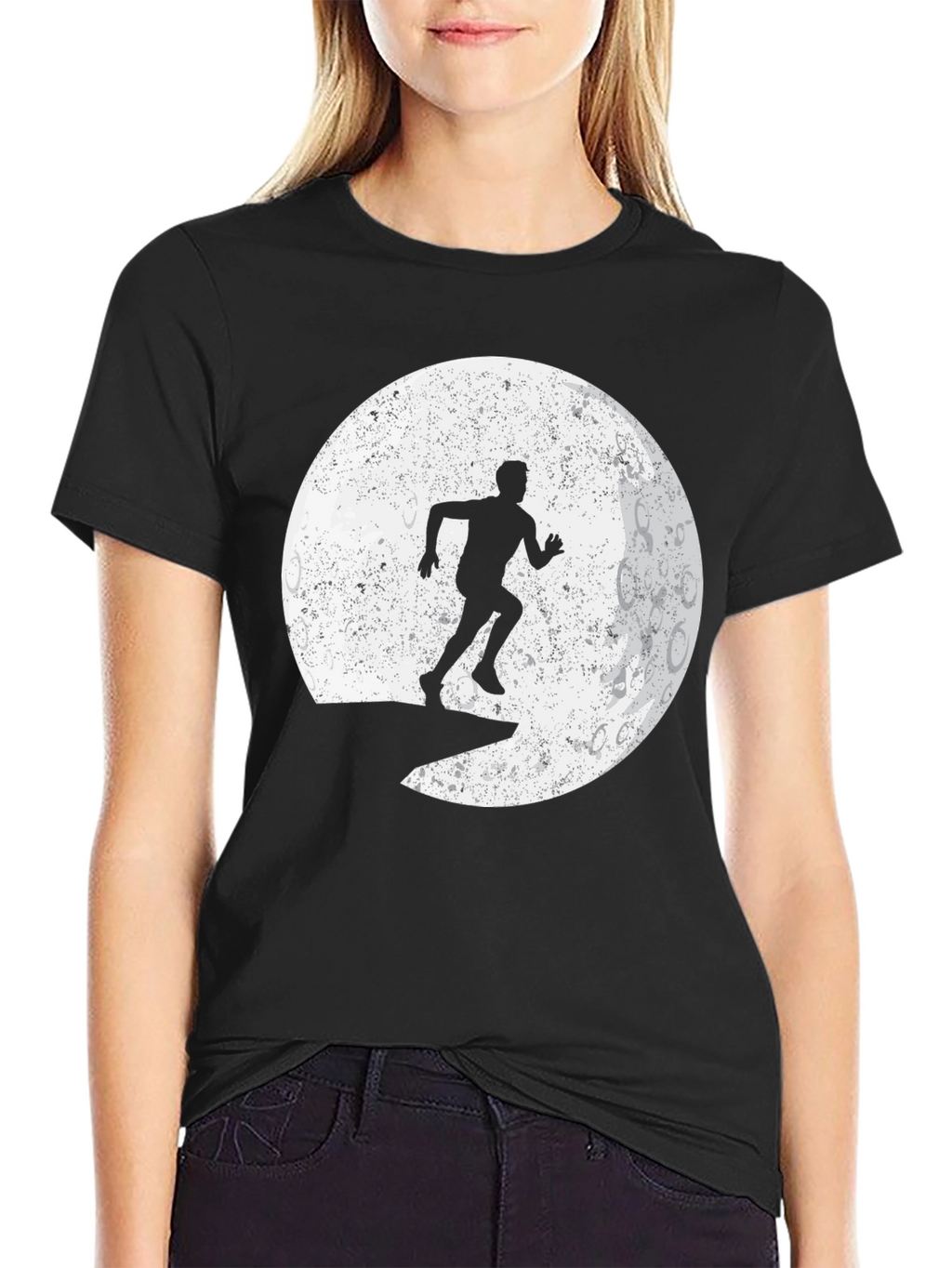 Silhouette Runner Graphic T-Shirt - Black