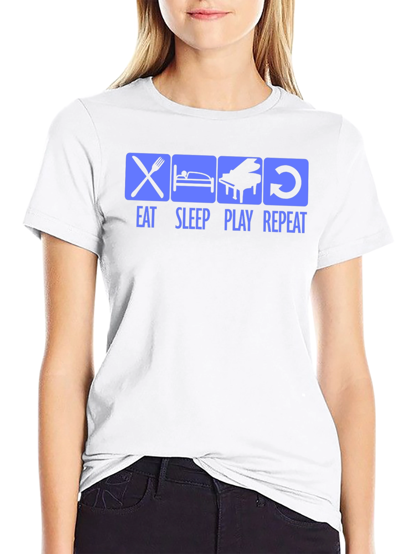 Eat Sleep Play Repeat Graphic Tee