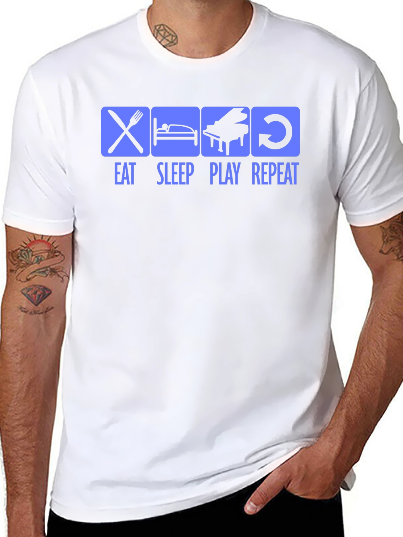 Eat Sleep Play Repeat Graphic Tee
