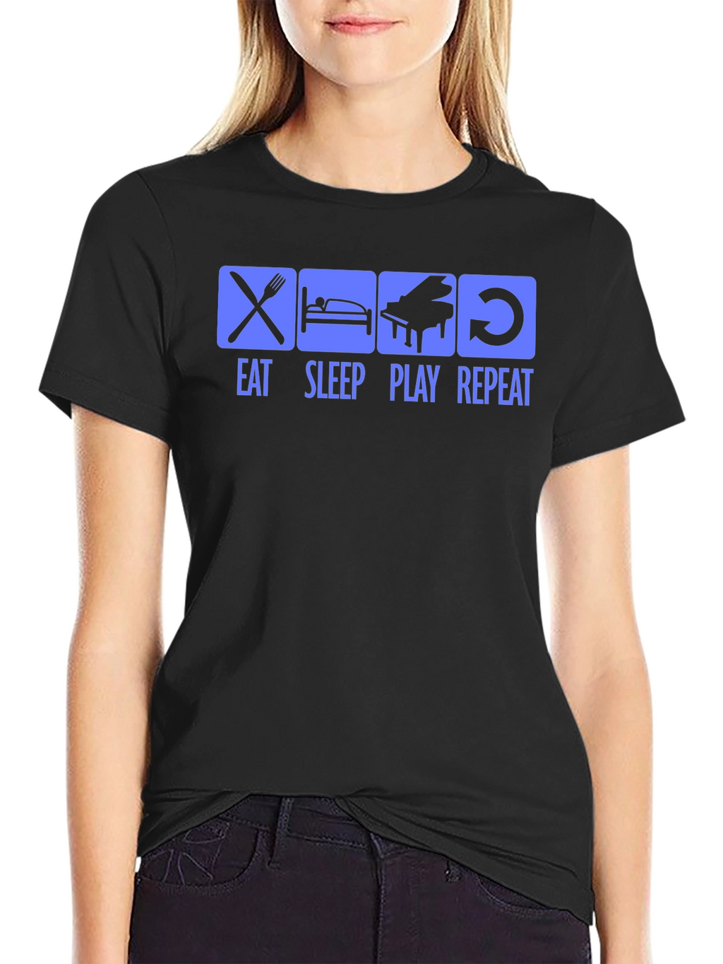 Eat Sleep Play Repeat Graphic Tee