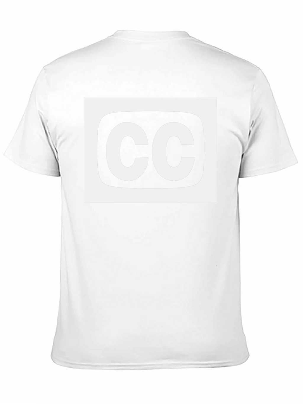 Closed Caption T-Shirt: Black Cotton White CC Logo