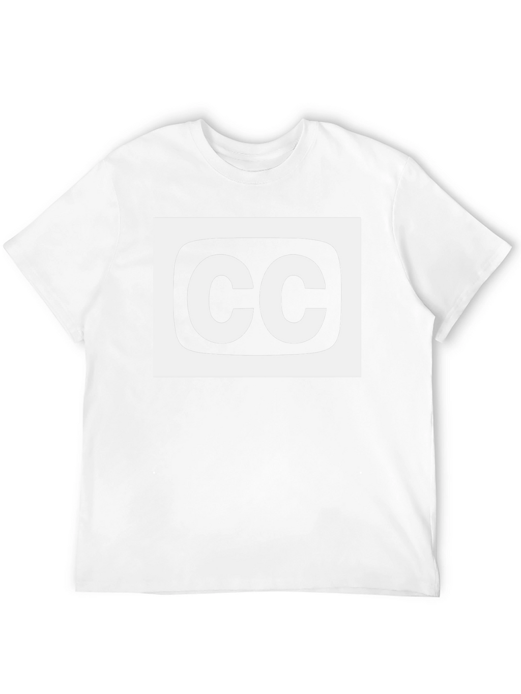 Closed Caption T-Shirt: Black Cotton White CC Logo