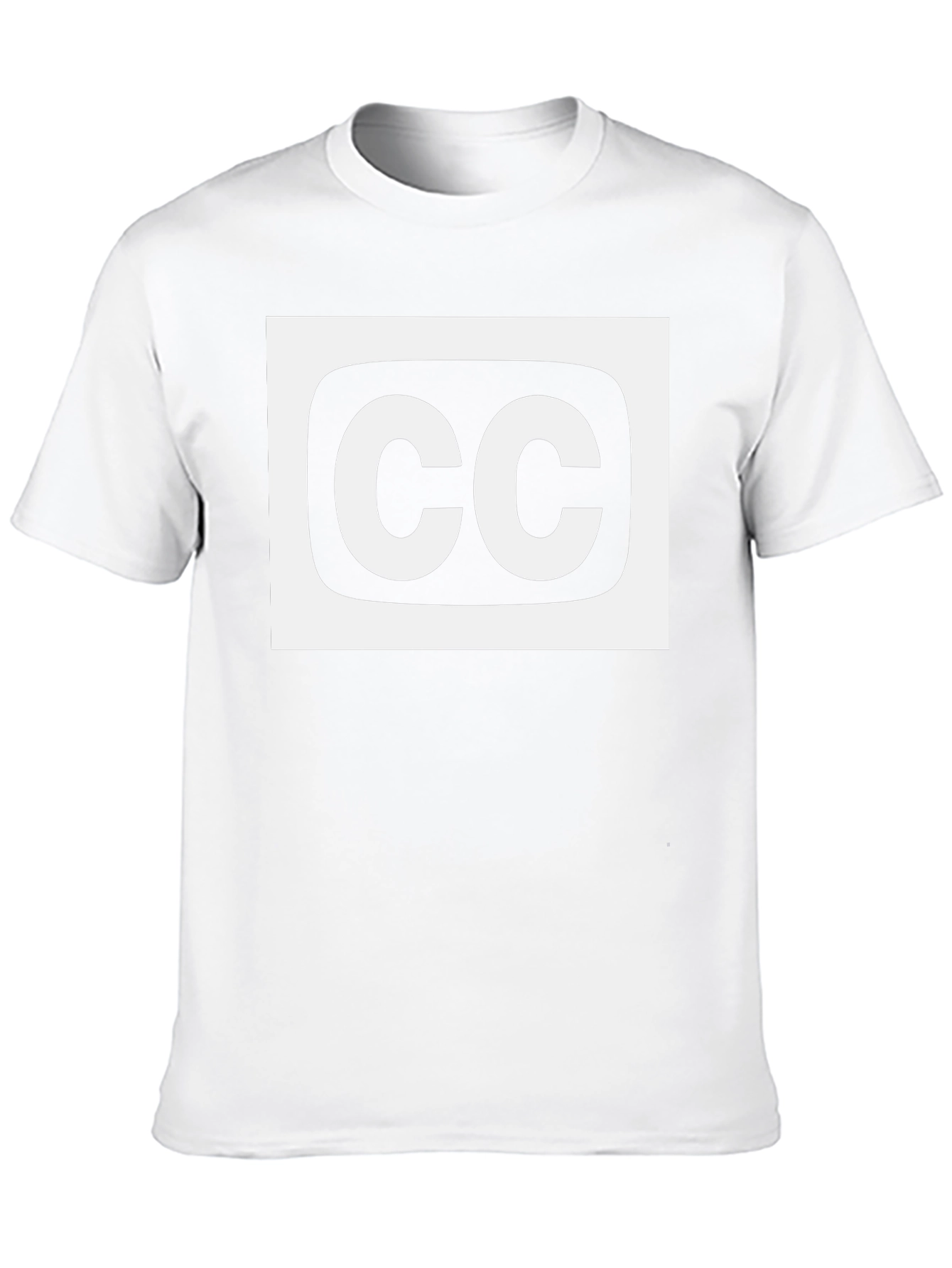 Closed Caption T-Shirt: Black Cotton White CC Logo