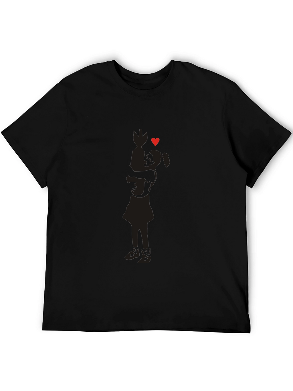 Silhouette Love Tee - Soft Cotton Blend Casual Wear